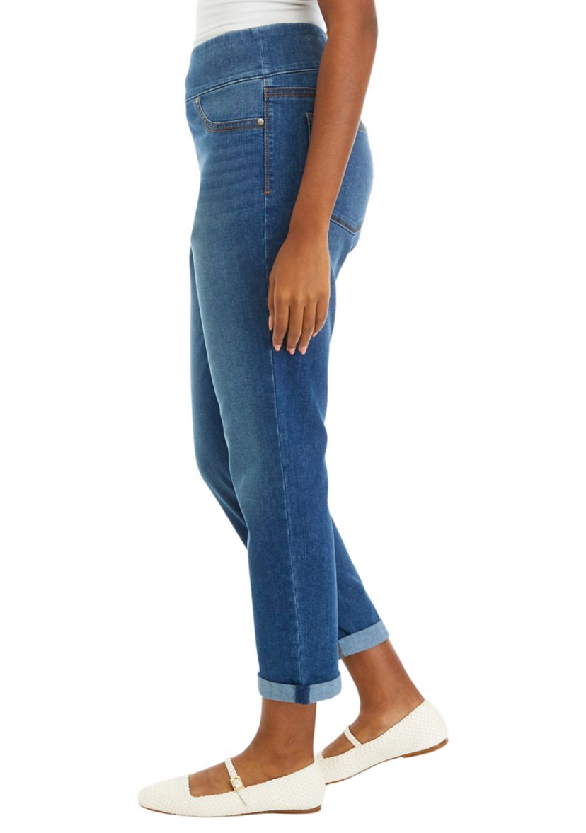 Womens Roll Cuff Cropped Jeans