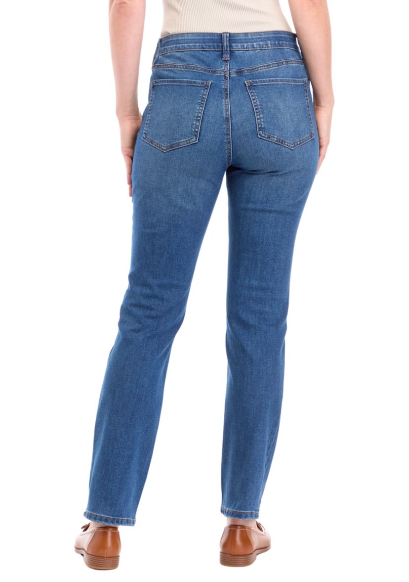 Womens 5 Pocket Straight Denim Jeans