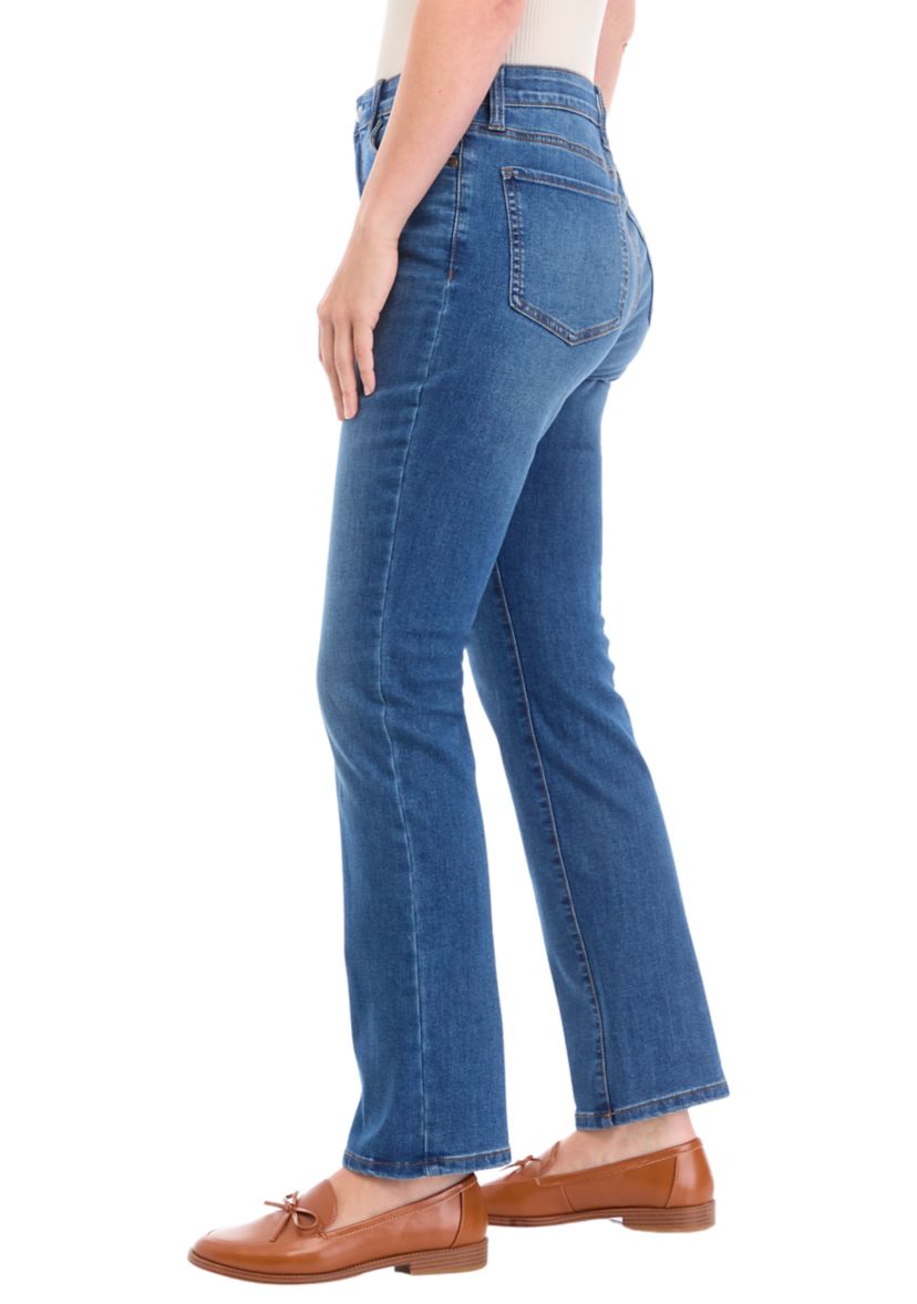 Womens 5 Pocket Straight Denim Jeans