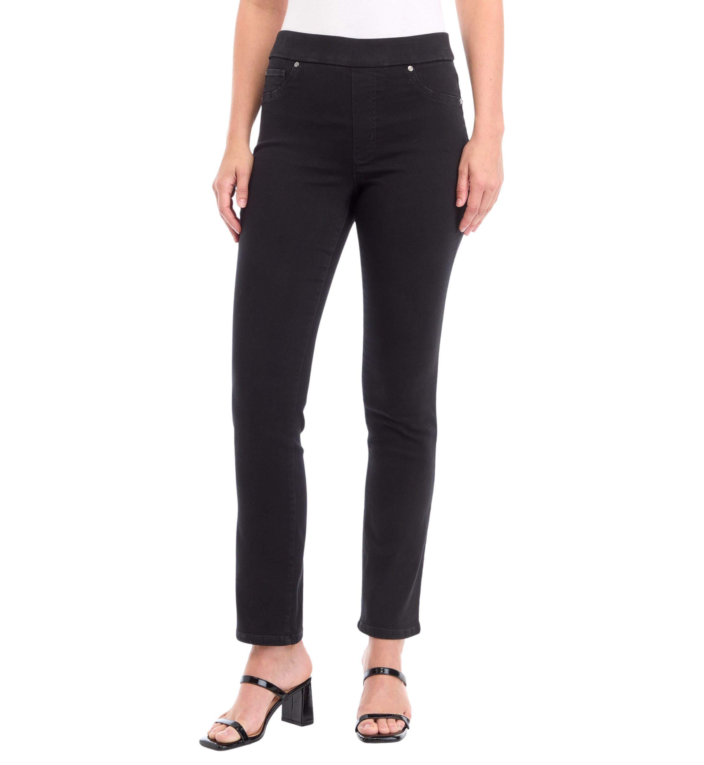 Womens Knit Pull On Denim Pants