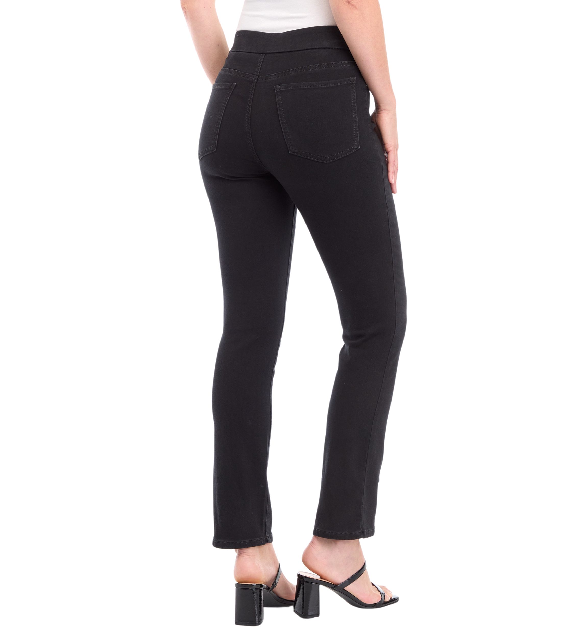 Womens Knit Pull On Denim Pants