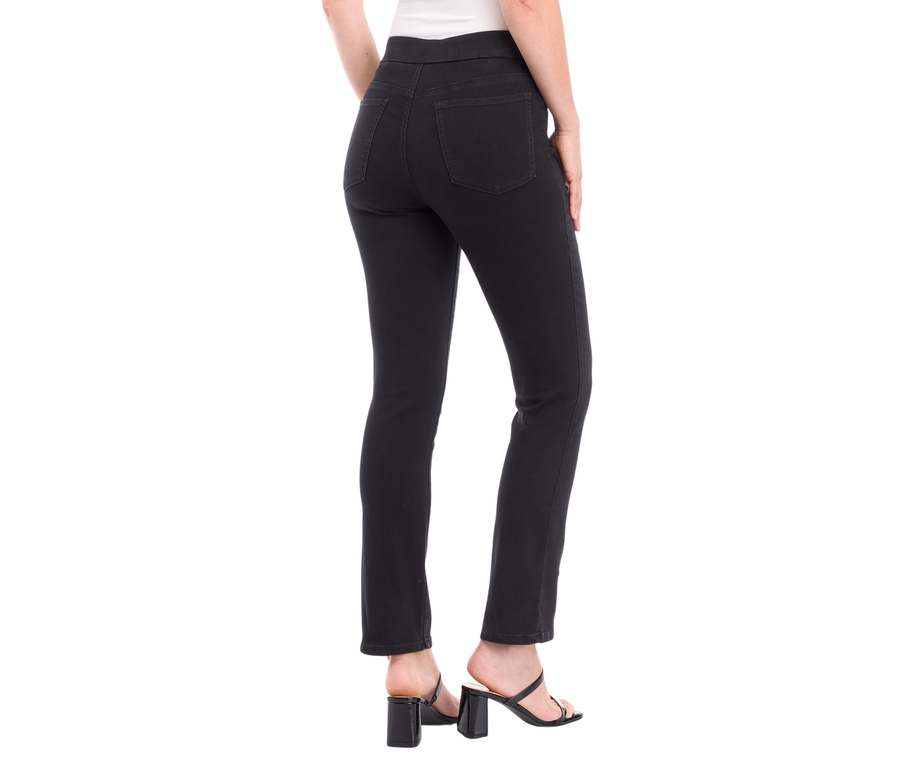 Womens Knit Pull On Denim Pants
