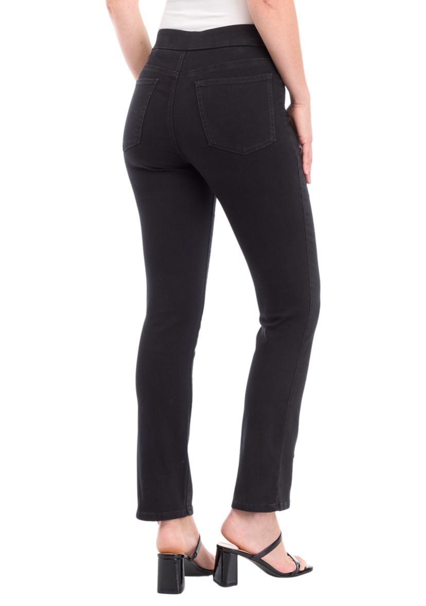Womens Knit Pull On Denim Pants