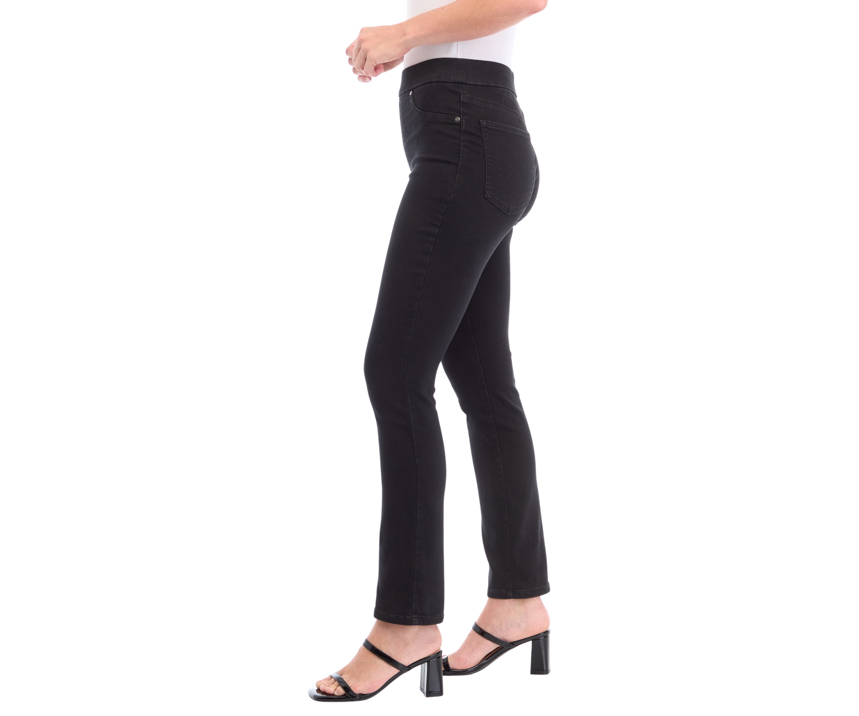 Womens Knit Pull On Denim Pants