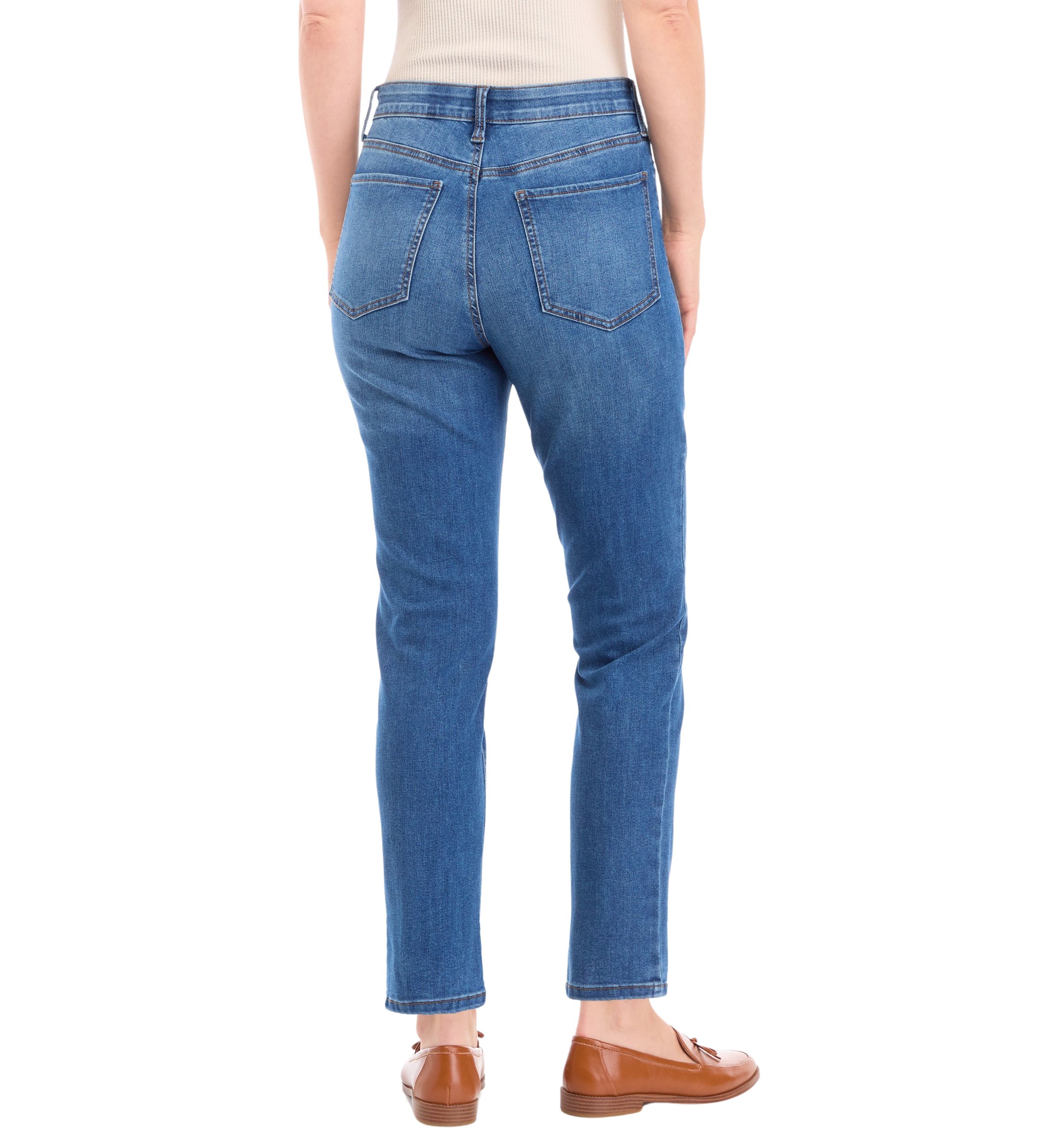 Womens 5 Pocket Slim Denim Jeans 