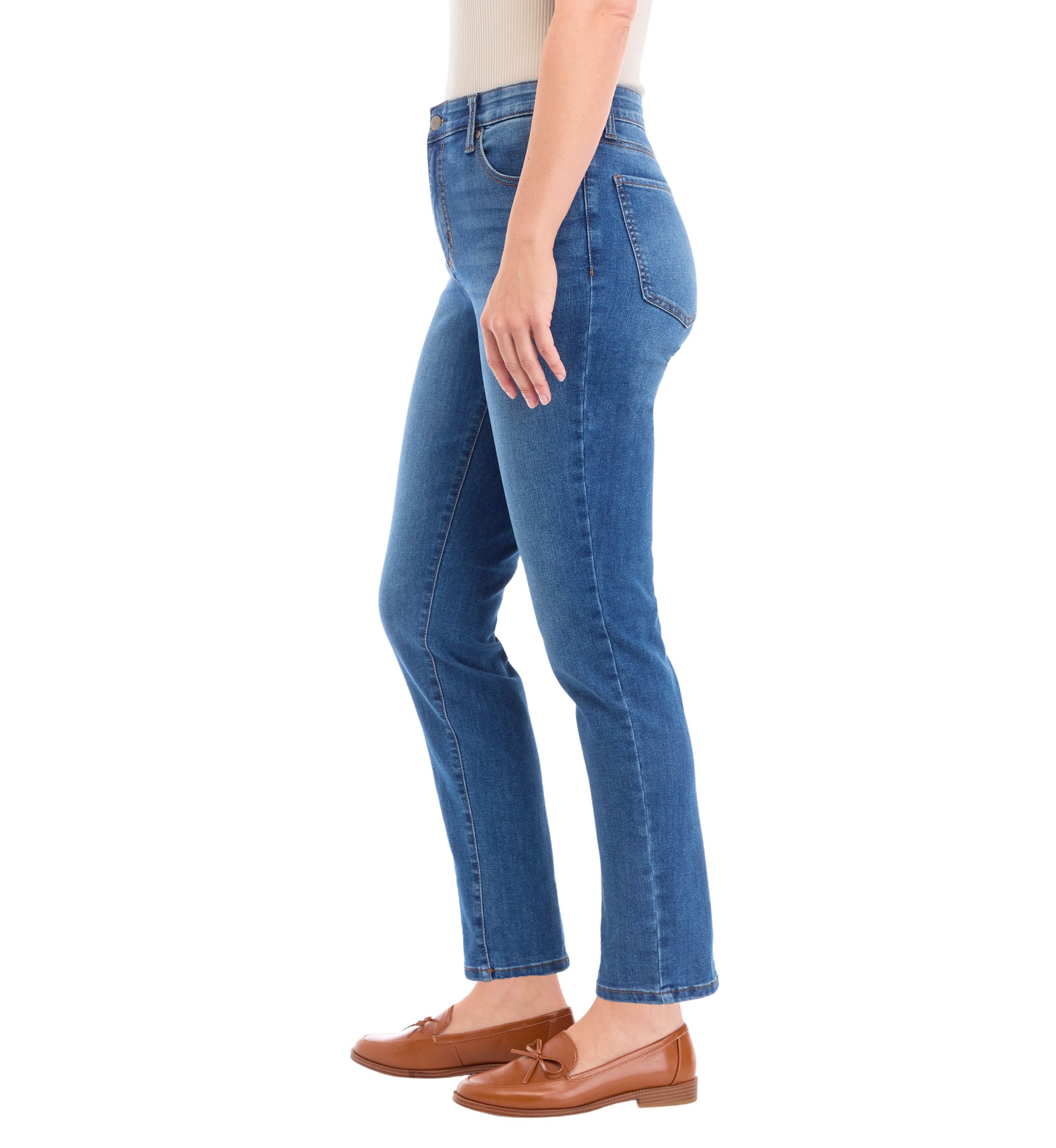 Womens 5 Pocket Slim Denim Jeans 