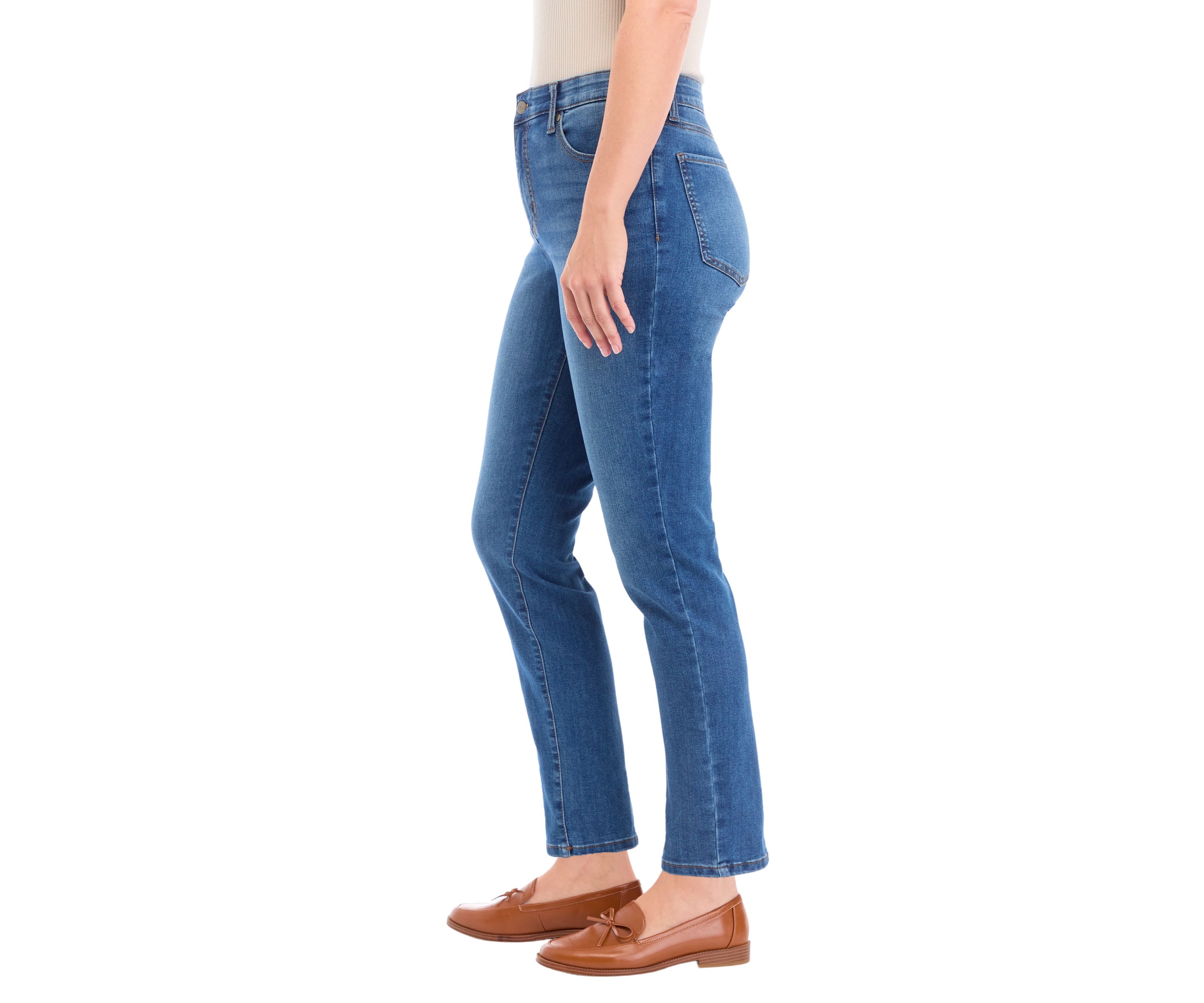 Womens 5 Pocket Slim Denim Jeans 