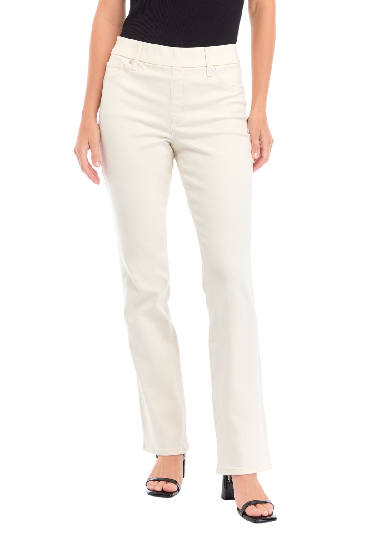 Womens Pull On Bootcut Denim Jeans 