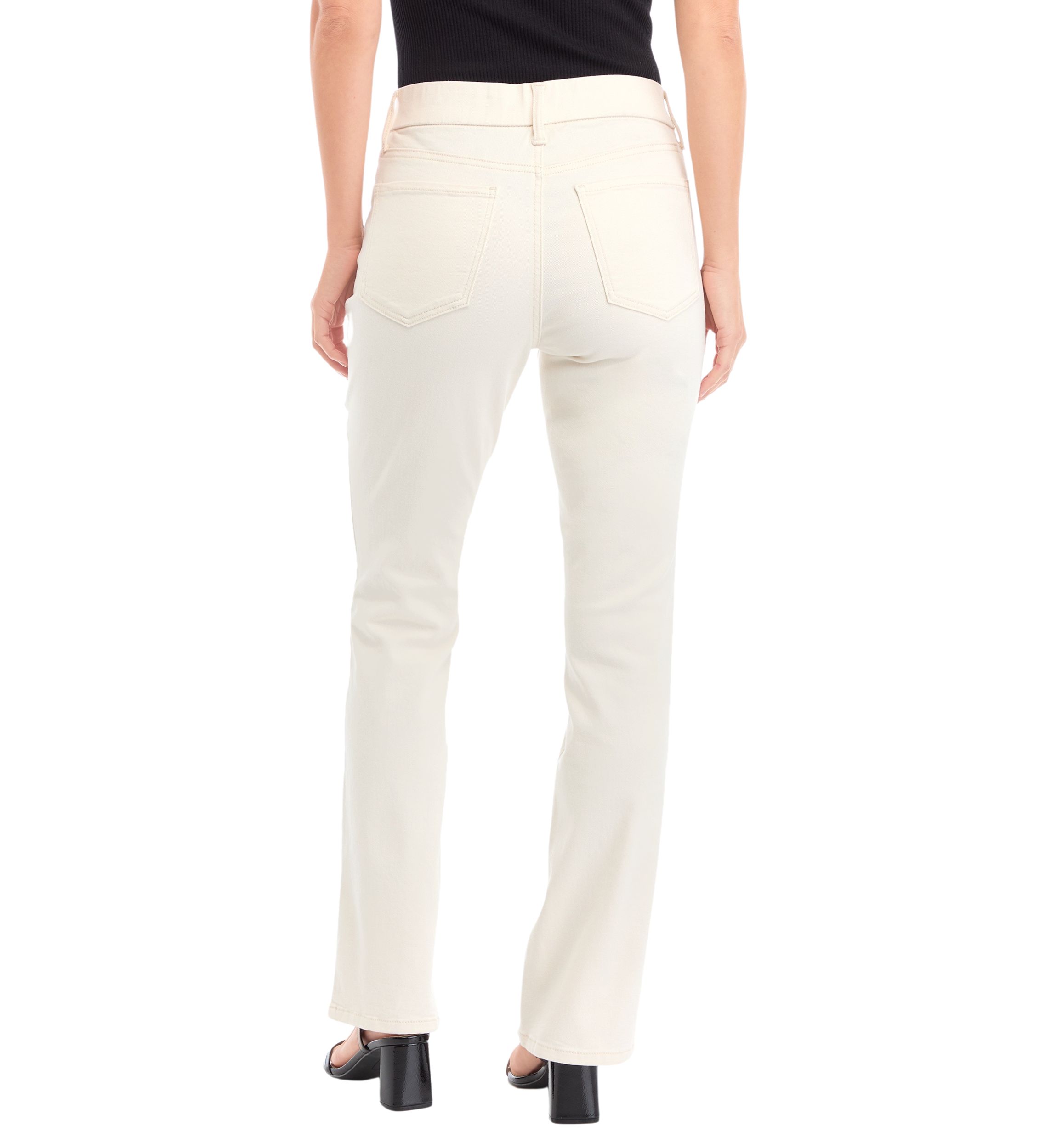 Womens Pull On Bootcut Denim Jeans 