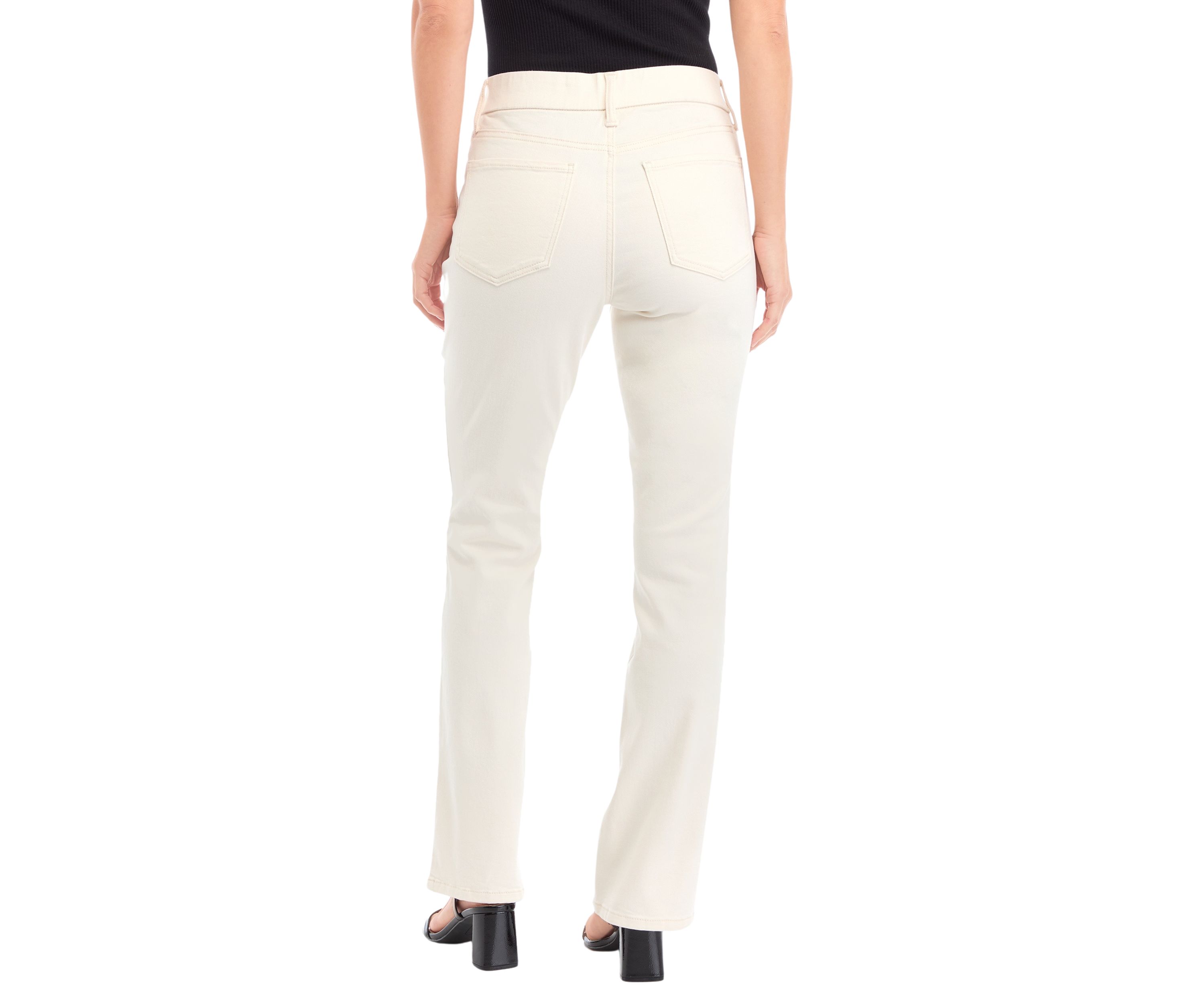 Womens Pull On Bootcut Denim Jeans 
