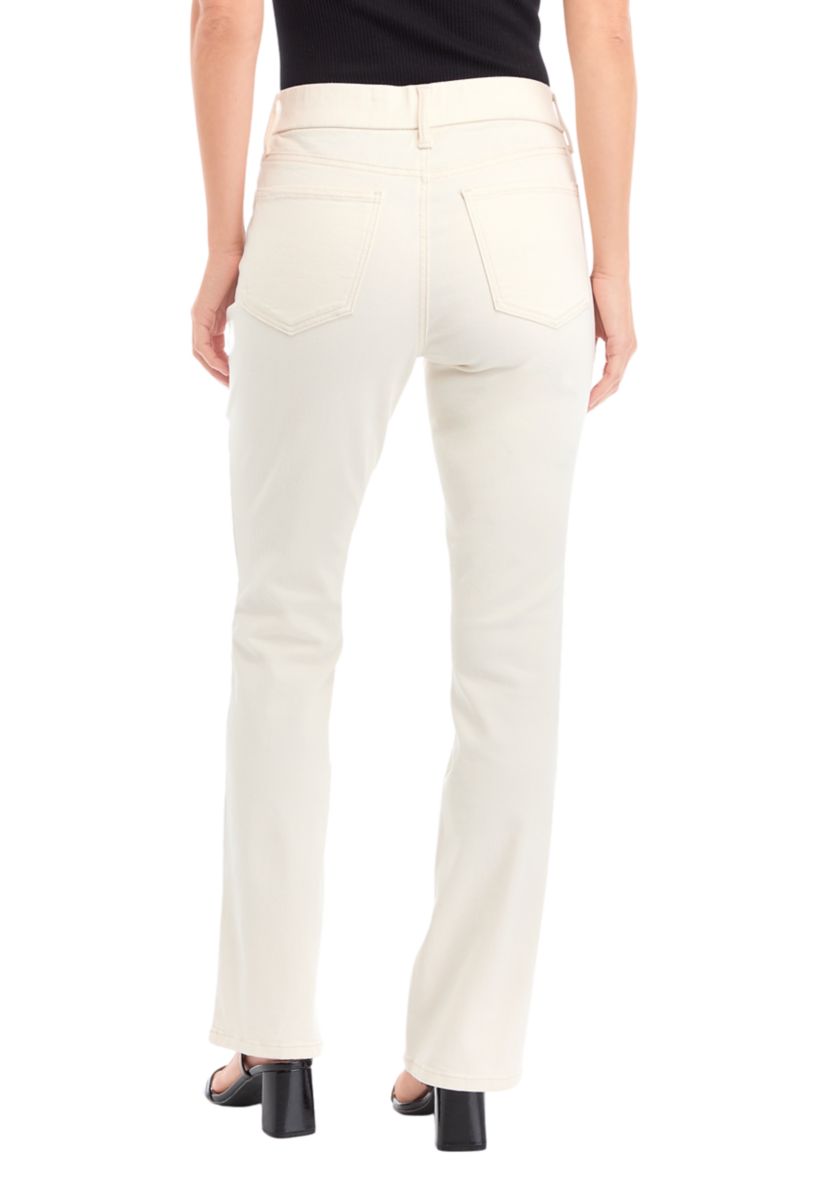 Womens Pull On Bootcut Denim Jeans 