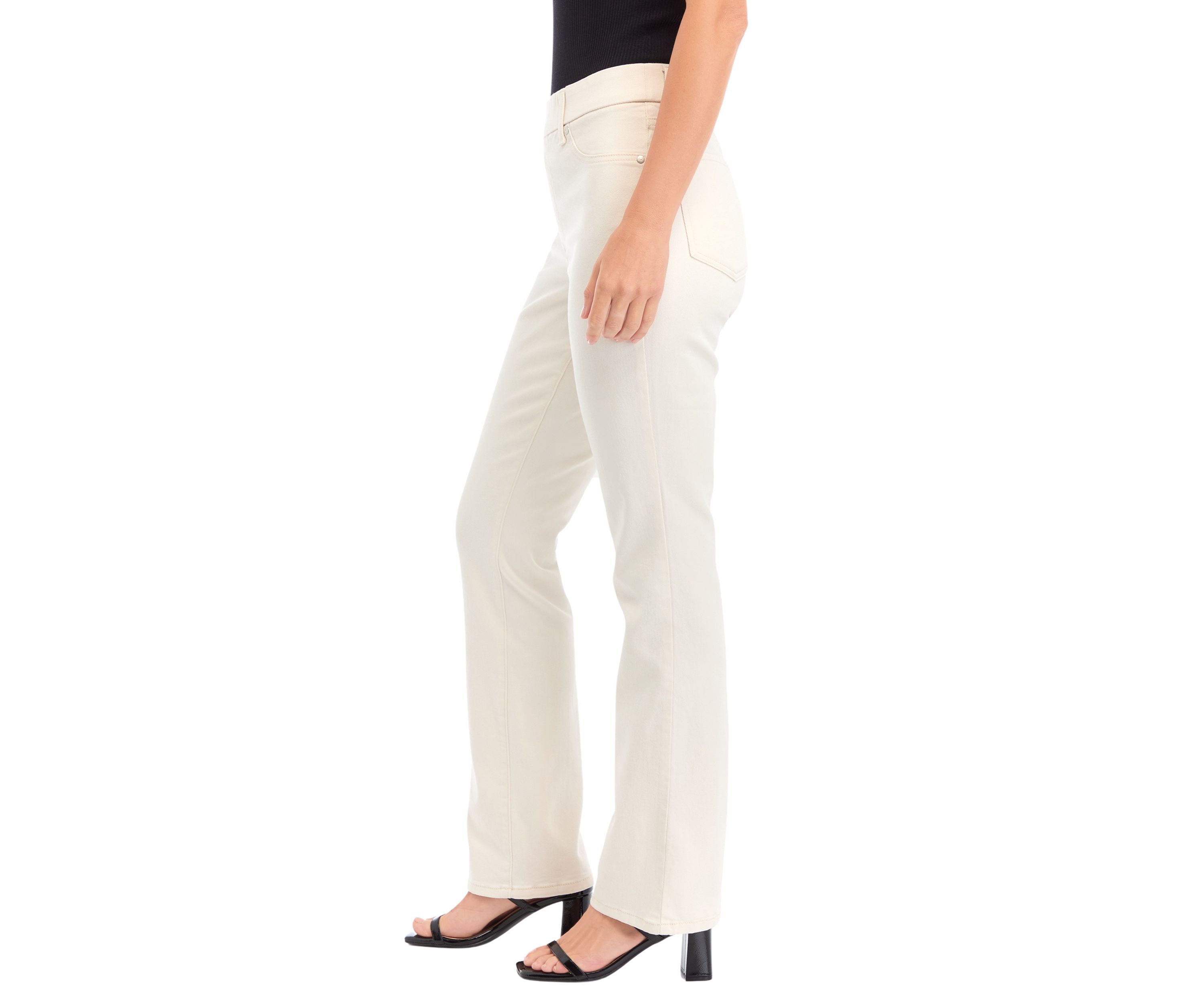 Womens Pull On Bootcut Denim Jeans 