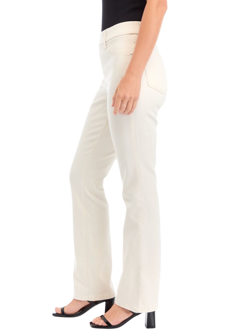 Womens Pull On Bootcut Denim Jeans 