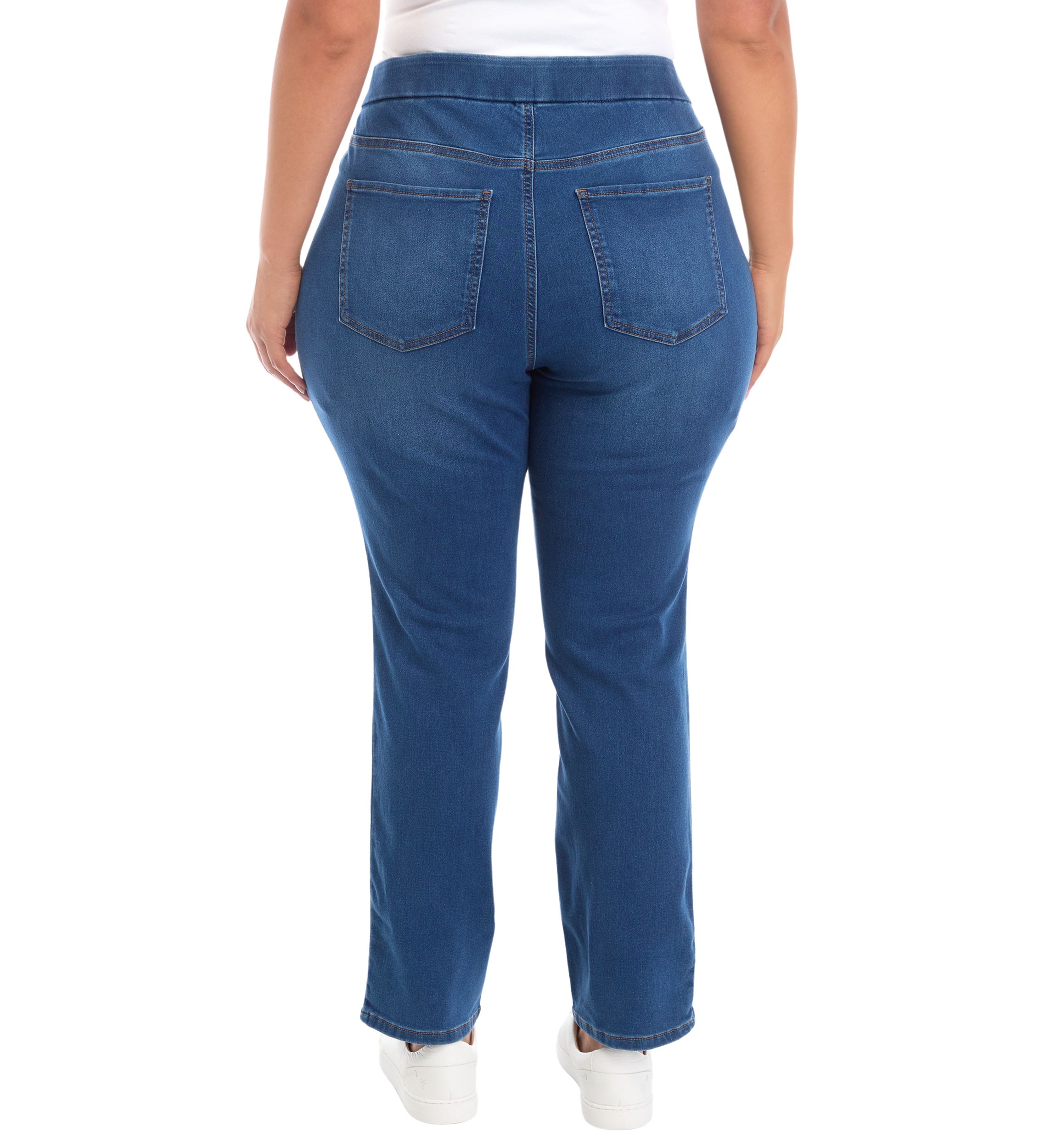 Plus Size Knit Denim Pants