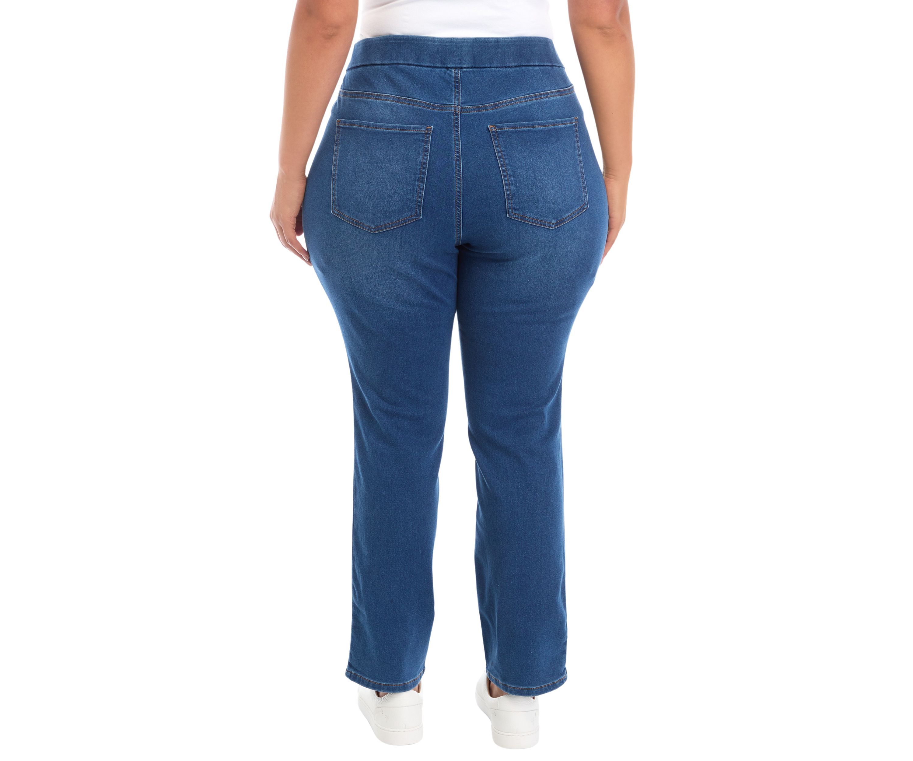 Plus Size Knit Denim Pants