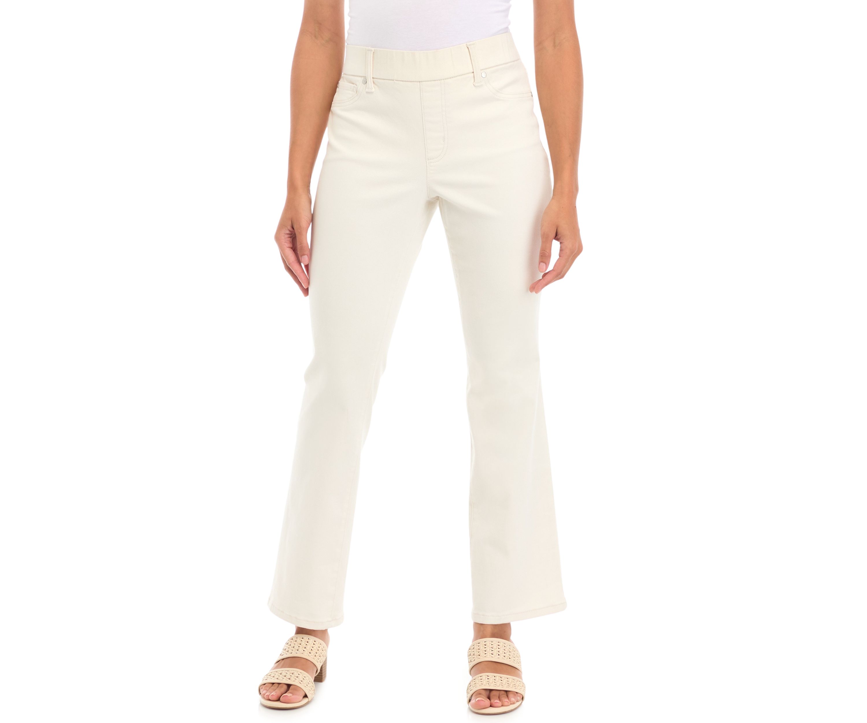 Petite Pull On Bootcut Denim Jeans
