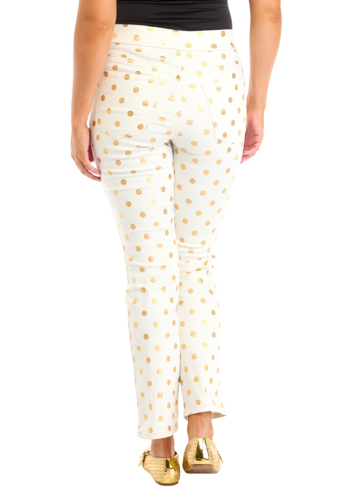 Petite Pull On Denim Foil Pants