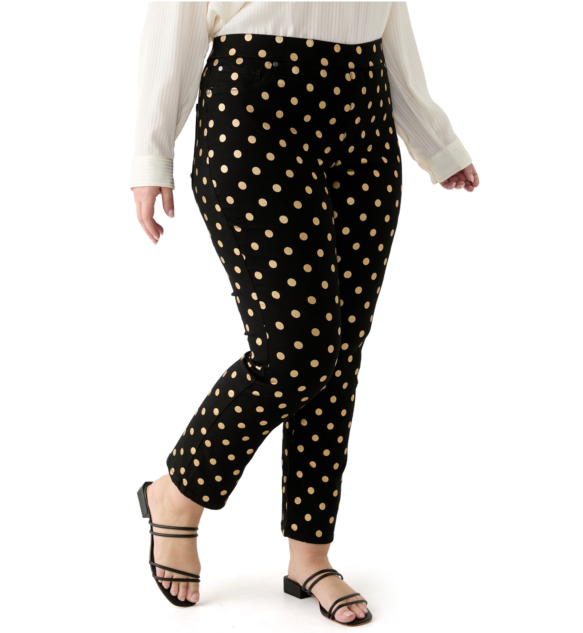 Plus Size Knit Denim Pants