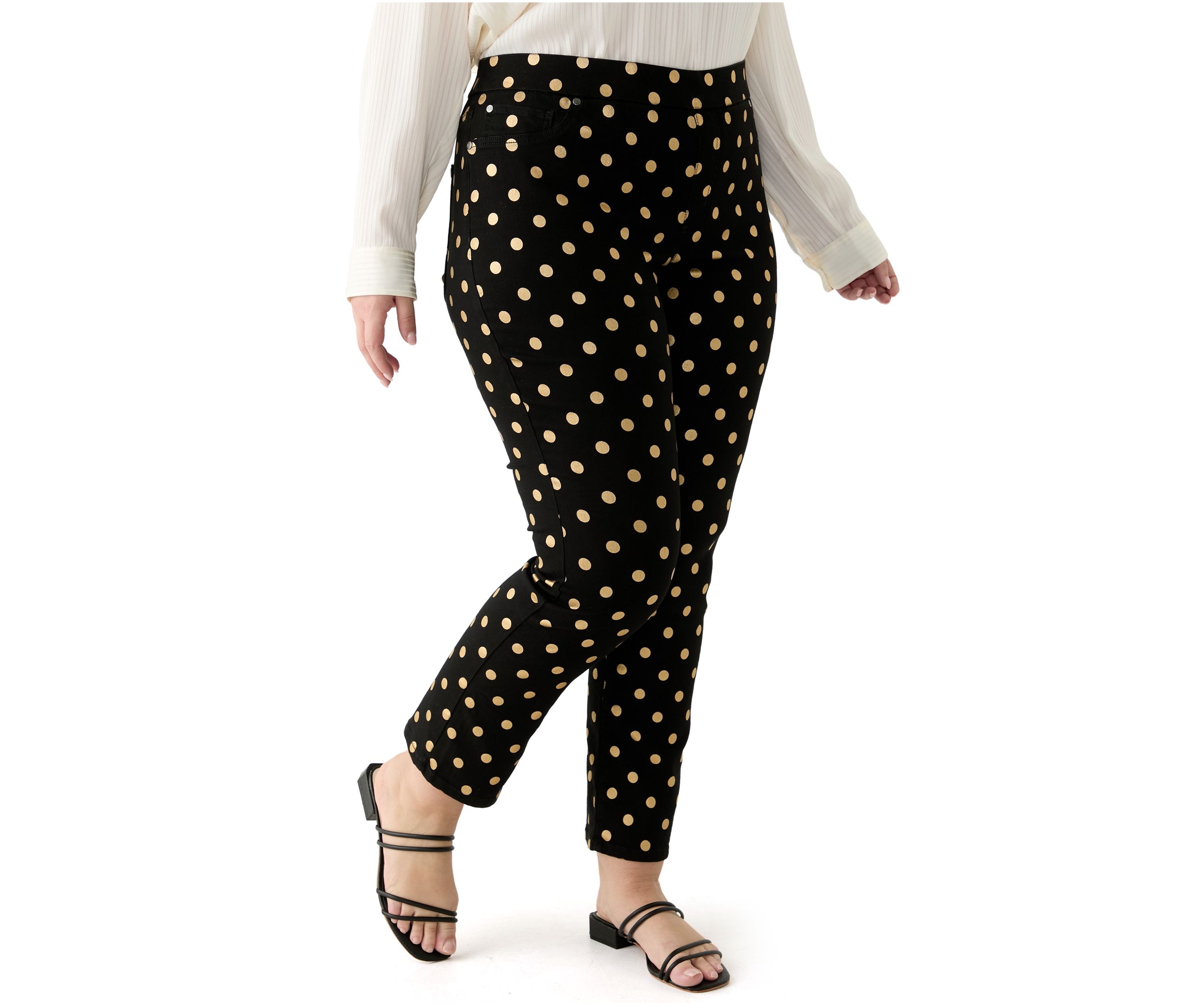 Plus Size Knit Denim Pants