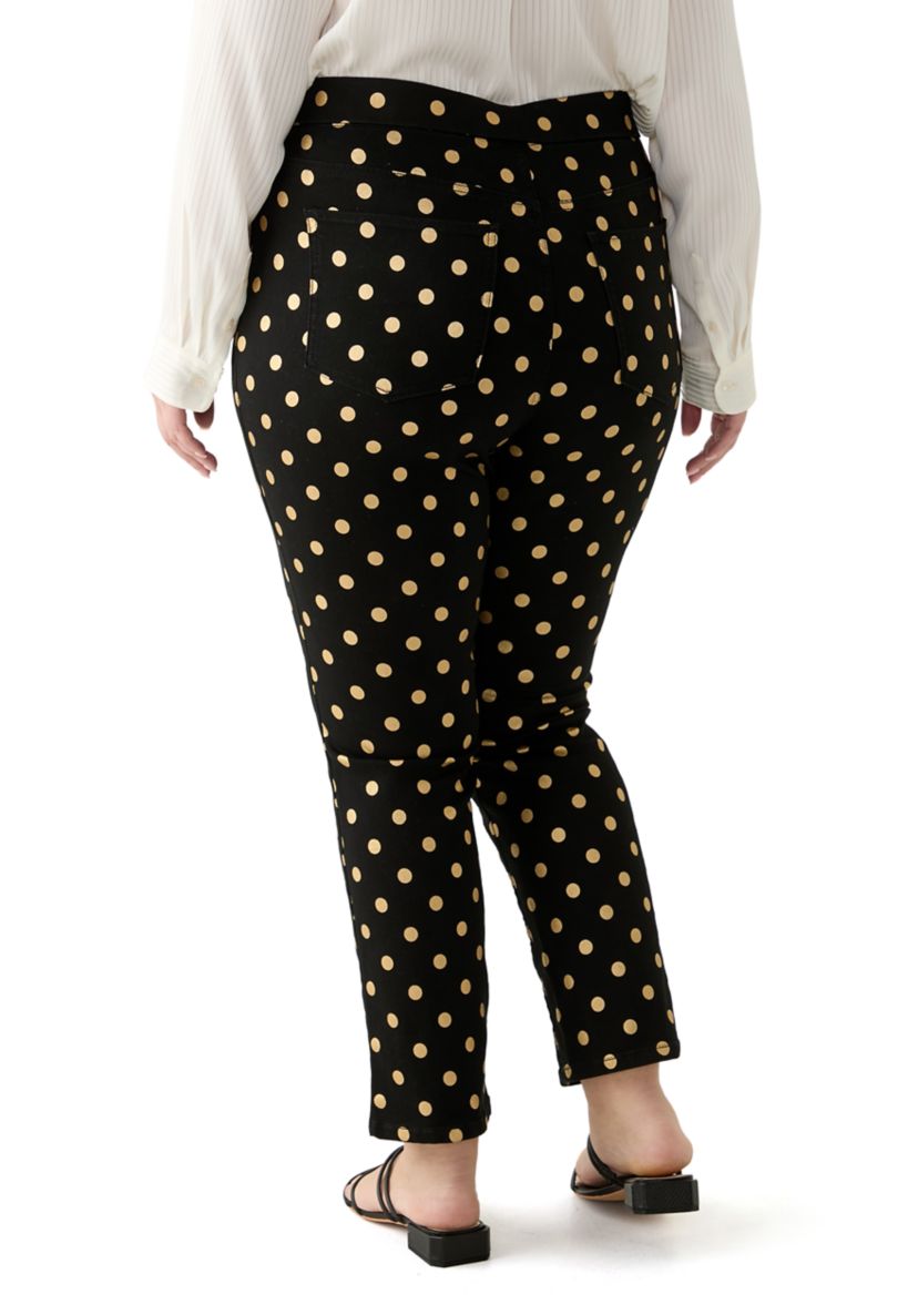 Plus Size Knit Denim Pants