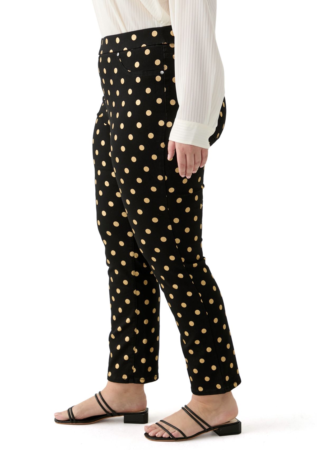Plus Size Knit Denim Pants