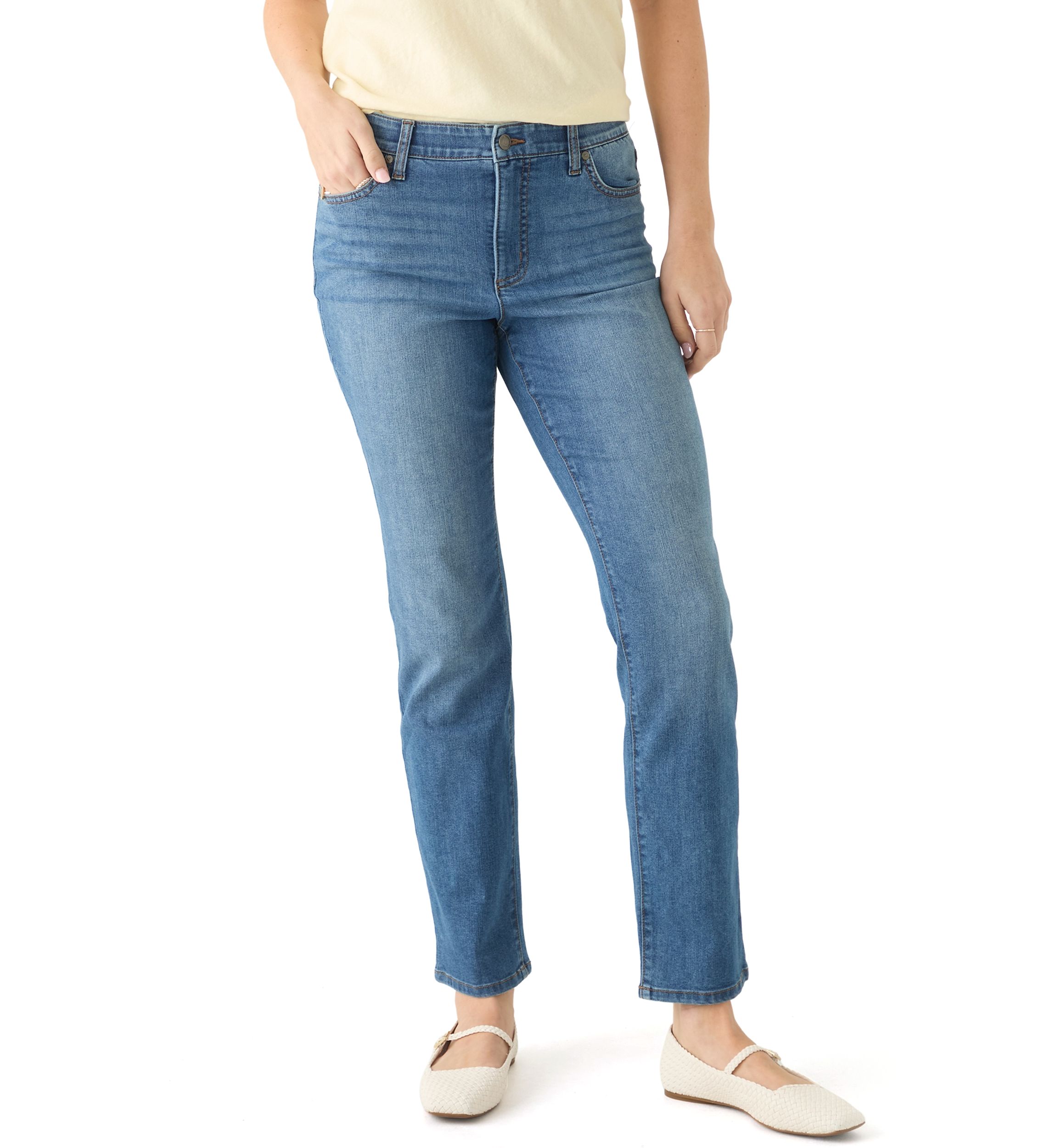 Womens Five Pocket Denim Jeans