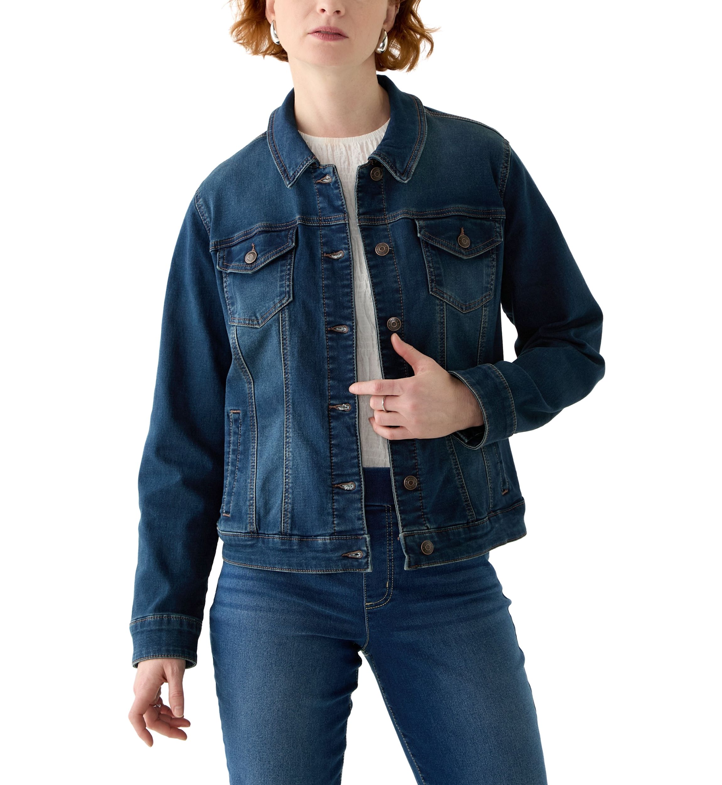 Womens Knit Denim Jacket