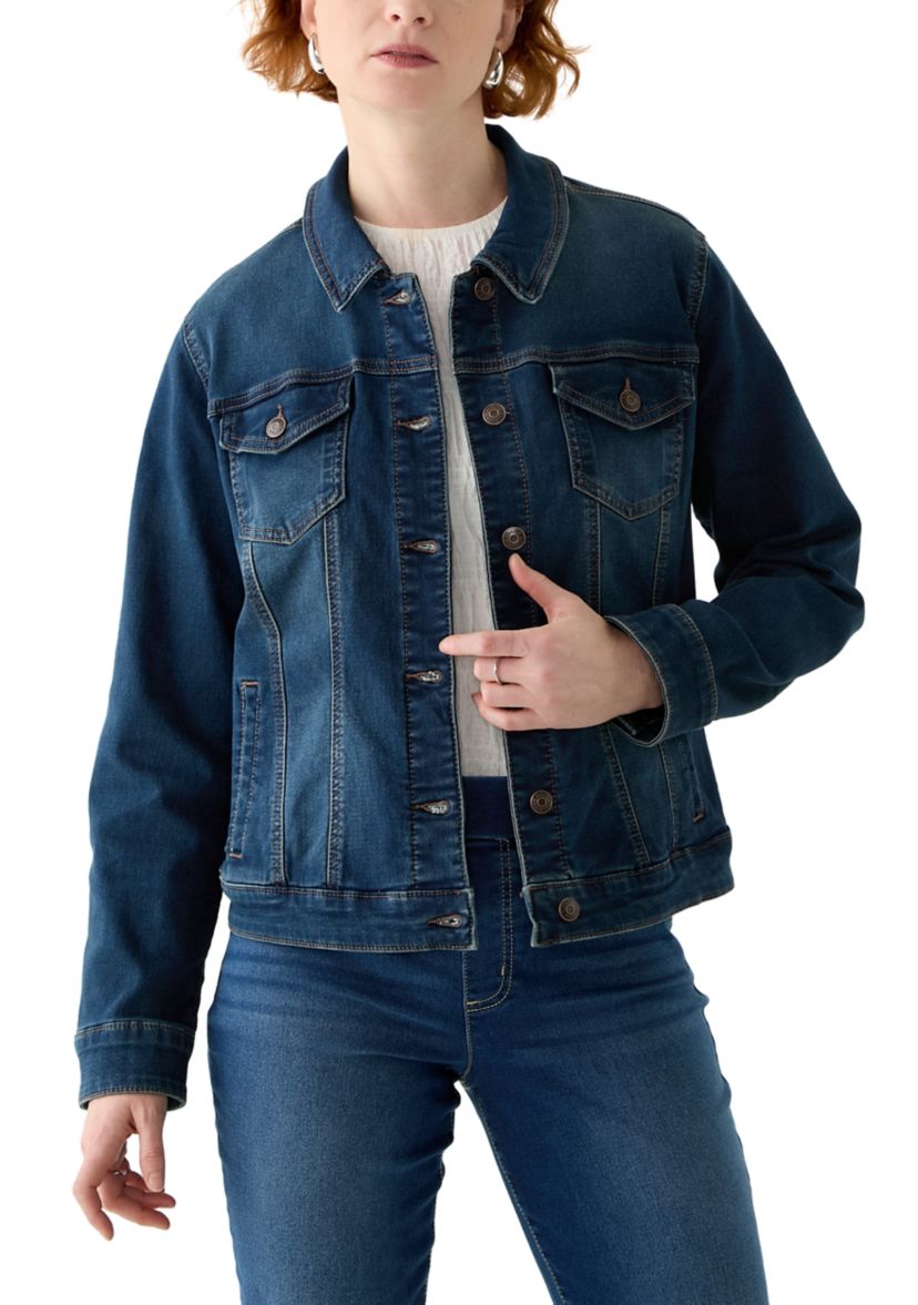 Womens Knit Denim Jacket