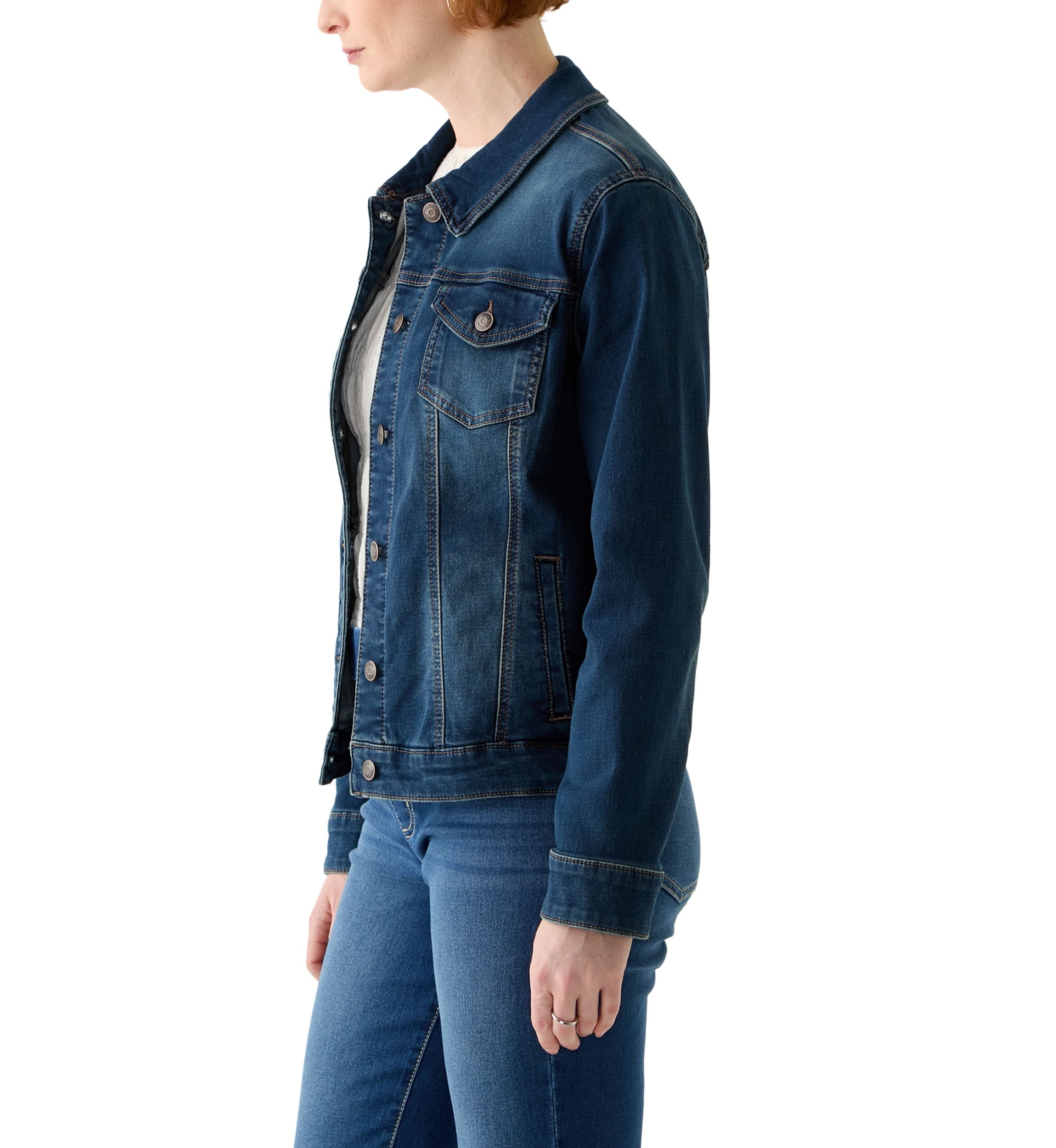 Womens Knit Denim Jacket