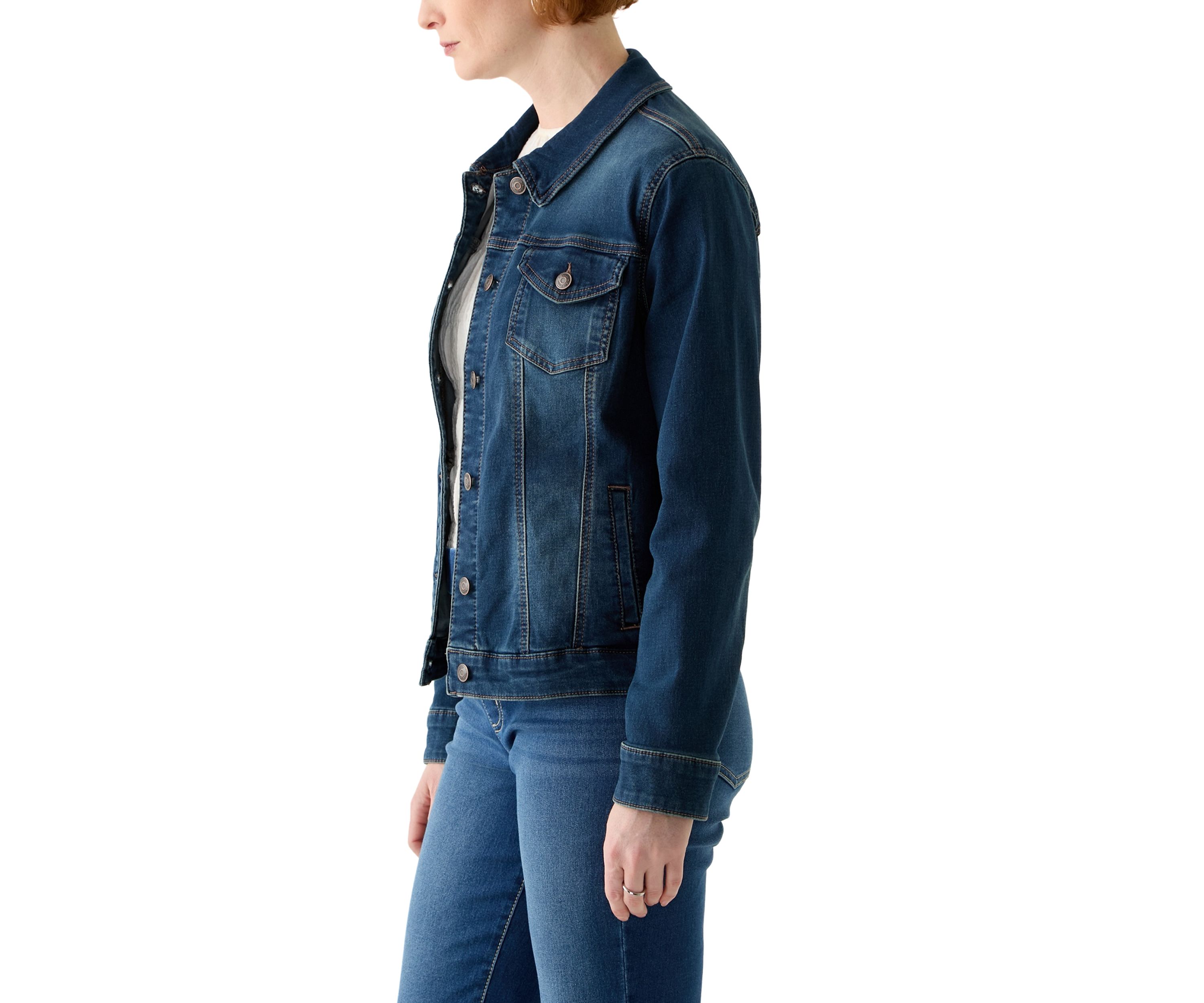 Womens Knit Denim Jacket