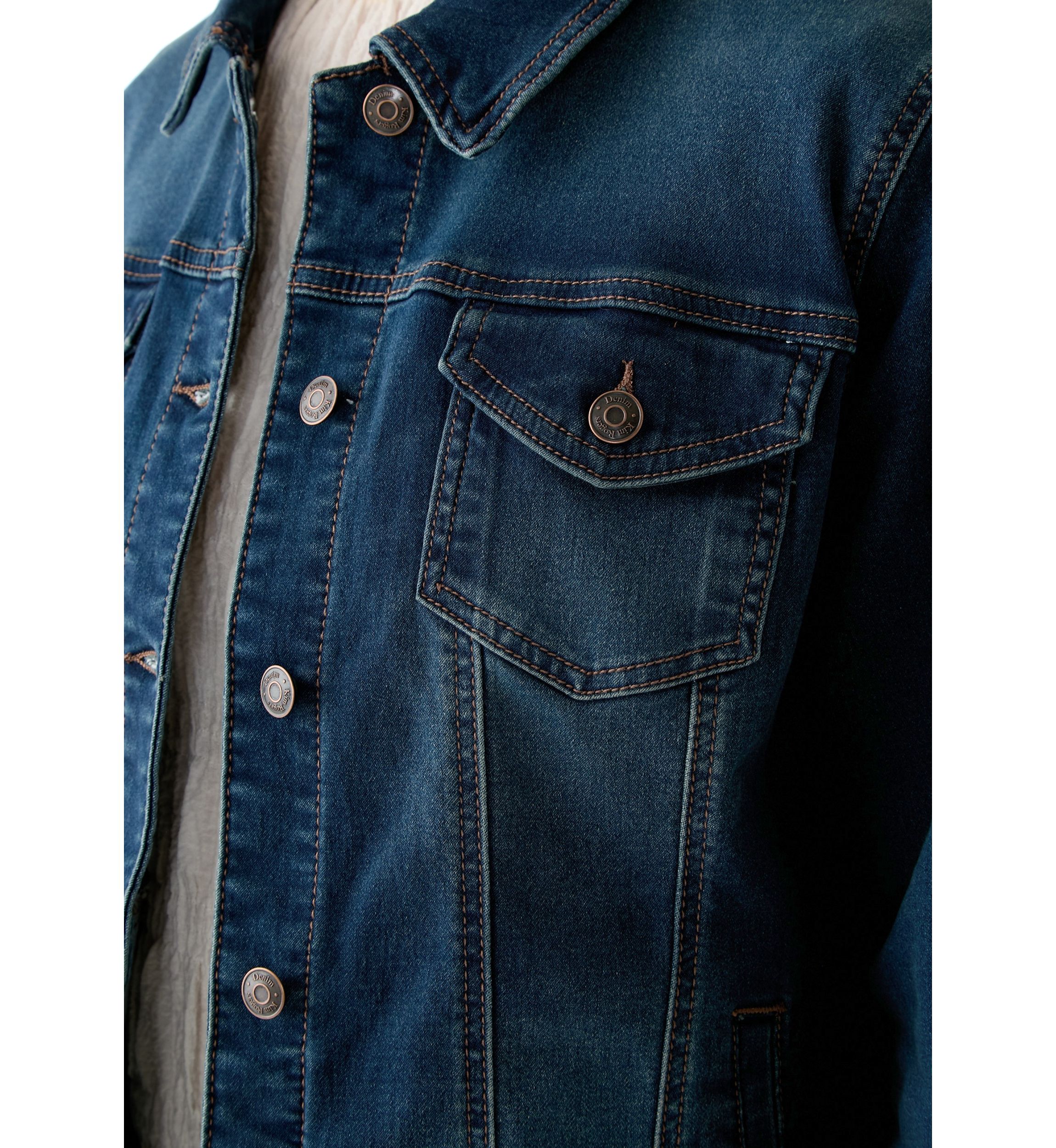 Womens Knit Denim Jacket