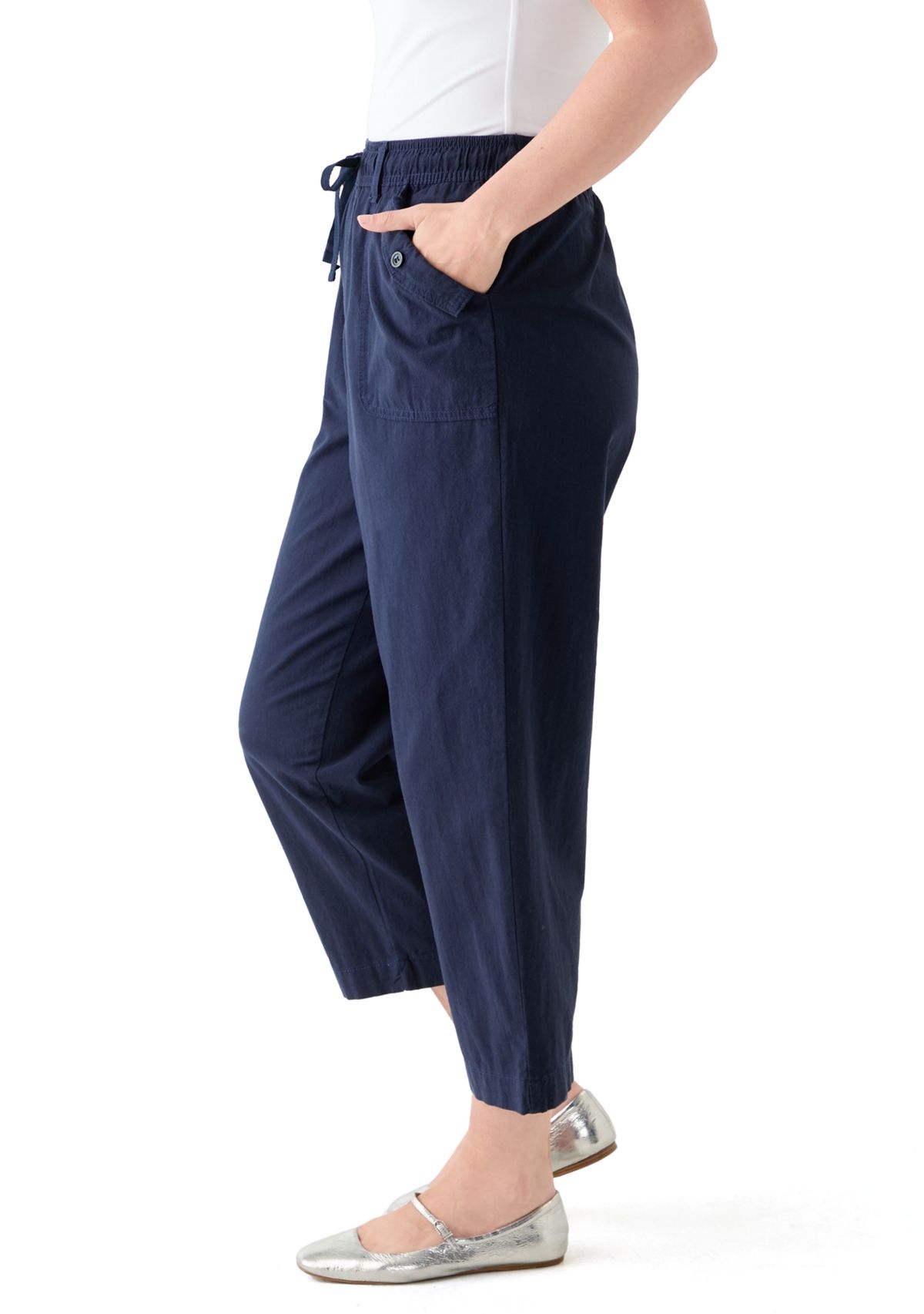 Womens Sheeting Crop Joggers 