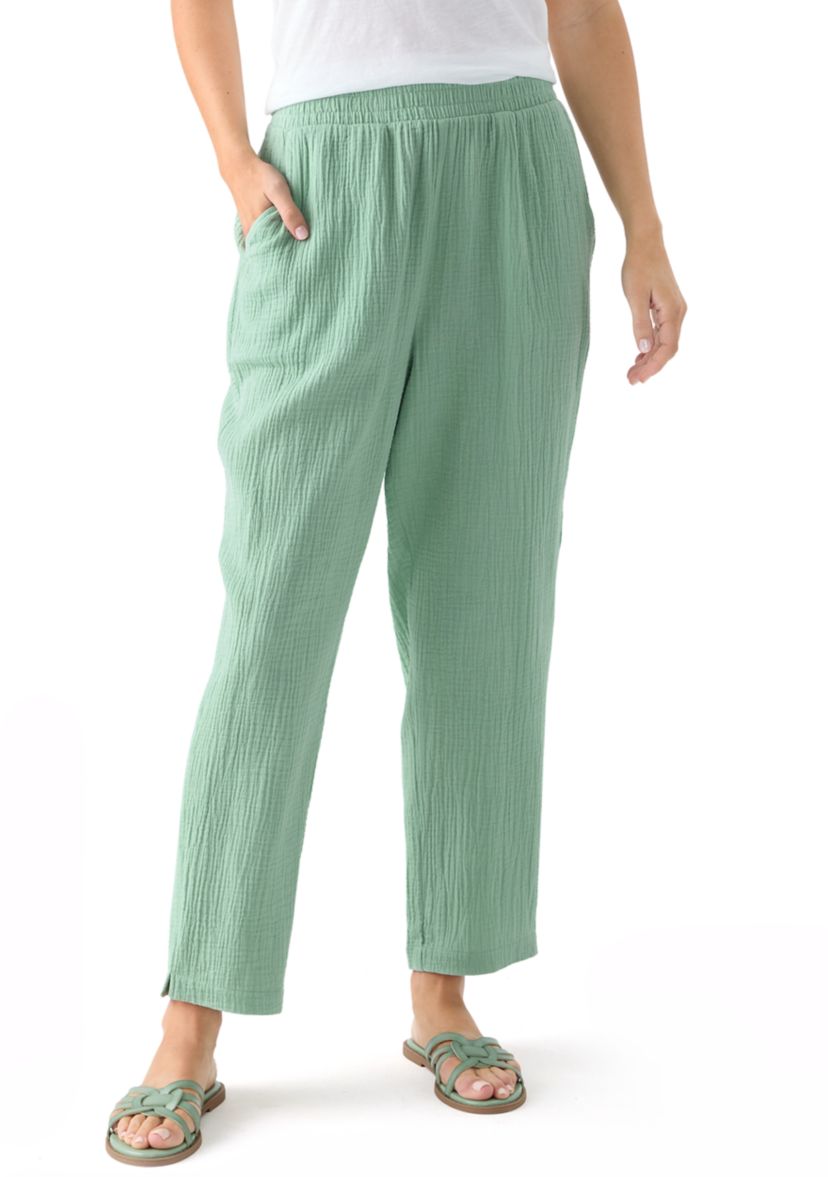 Womens Gauze Cropped Pants