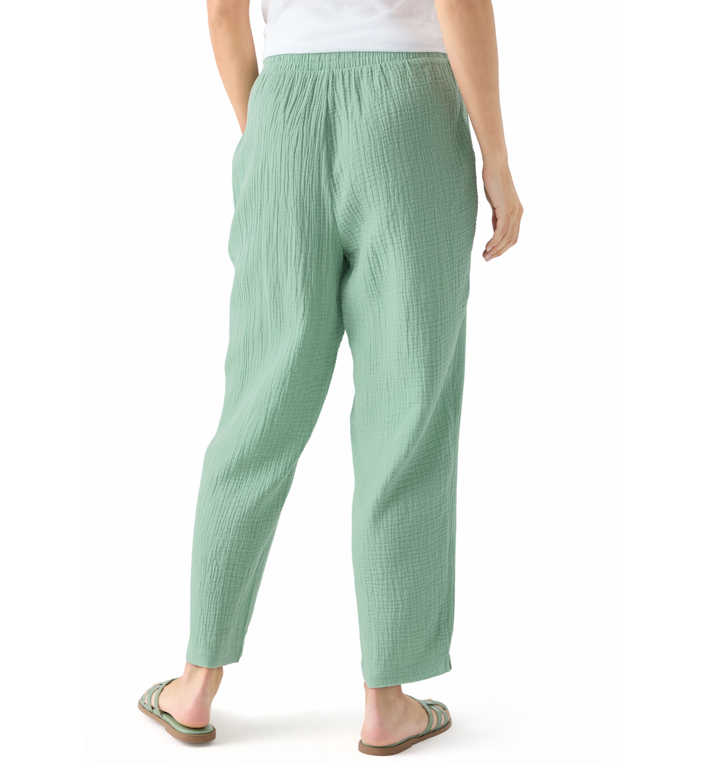 Womens Gauze Cropped Pants