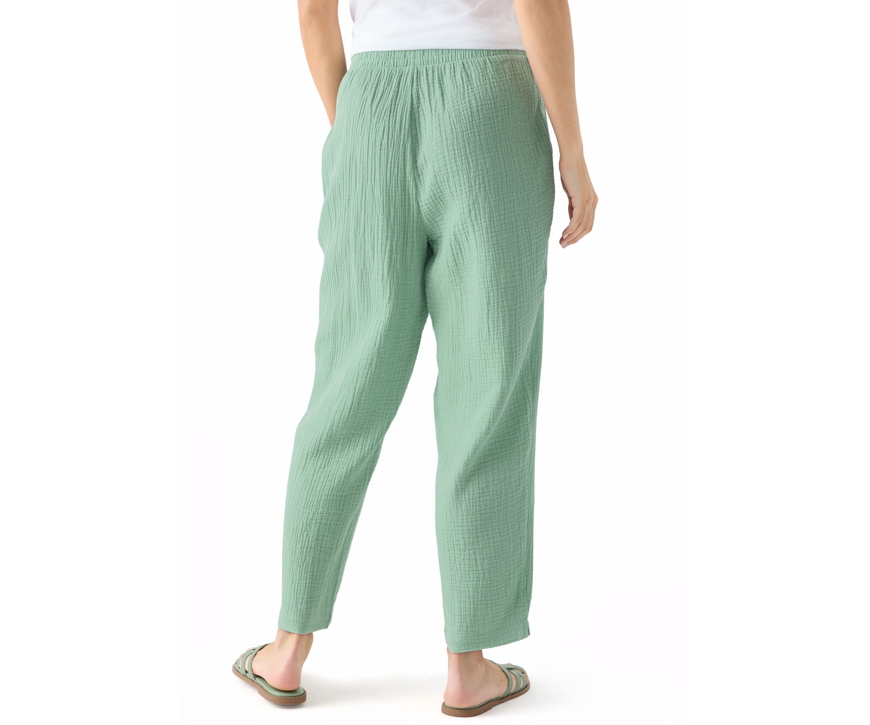 Womens Gauze Cropped Pants