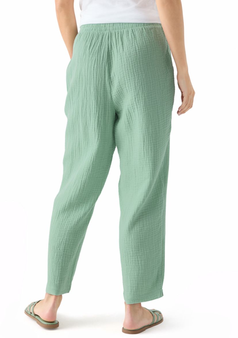 Womens Gauze Cropped Pants