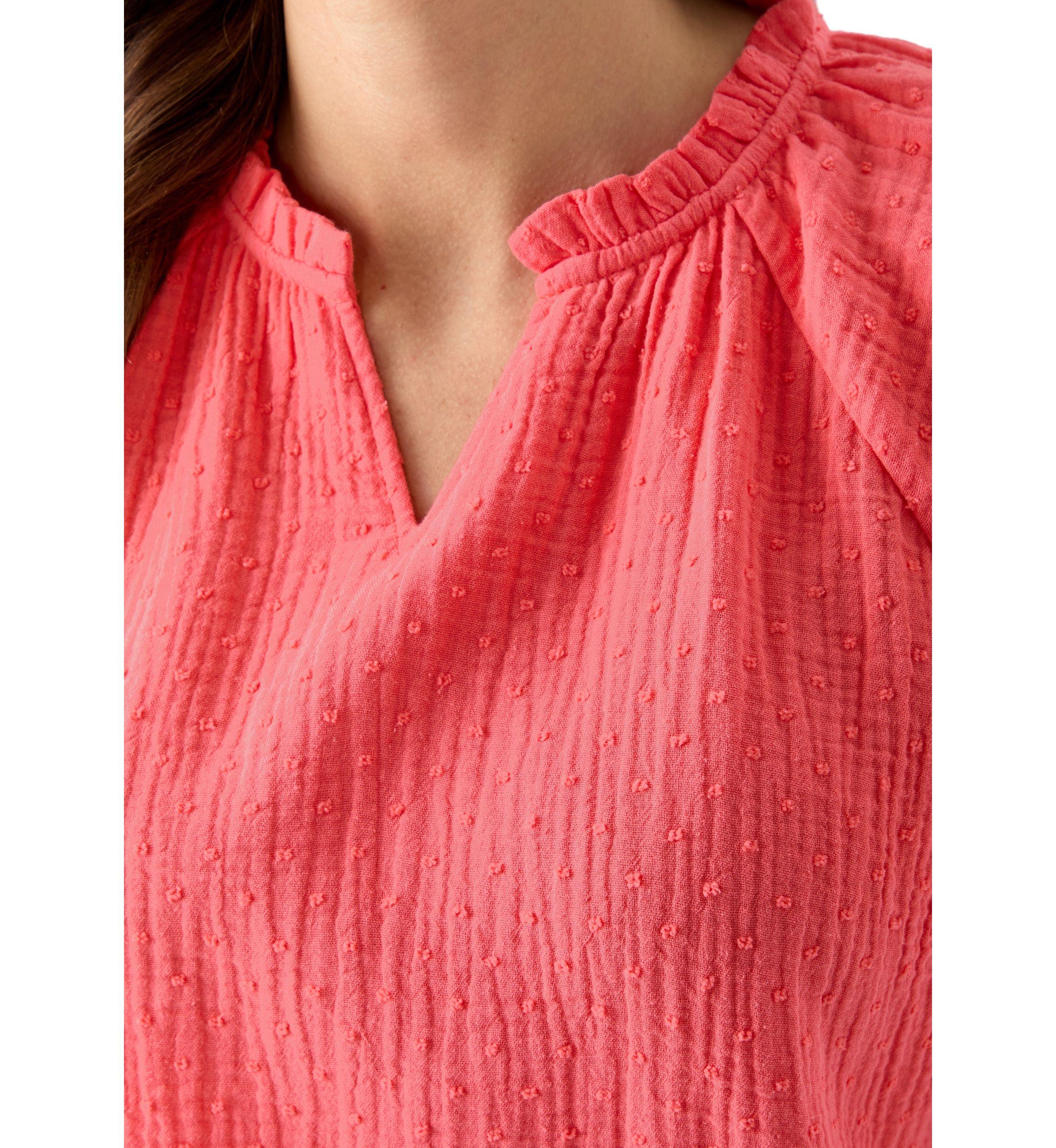 Womens Flutter Sleeve Gauze Top 