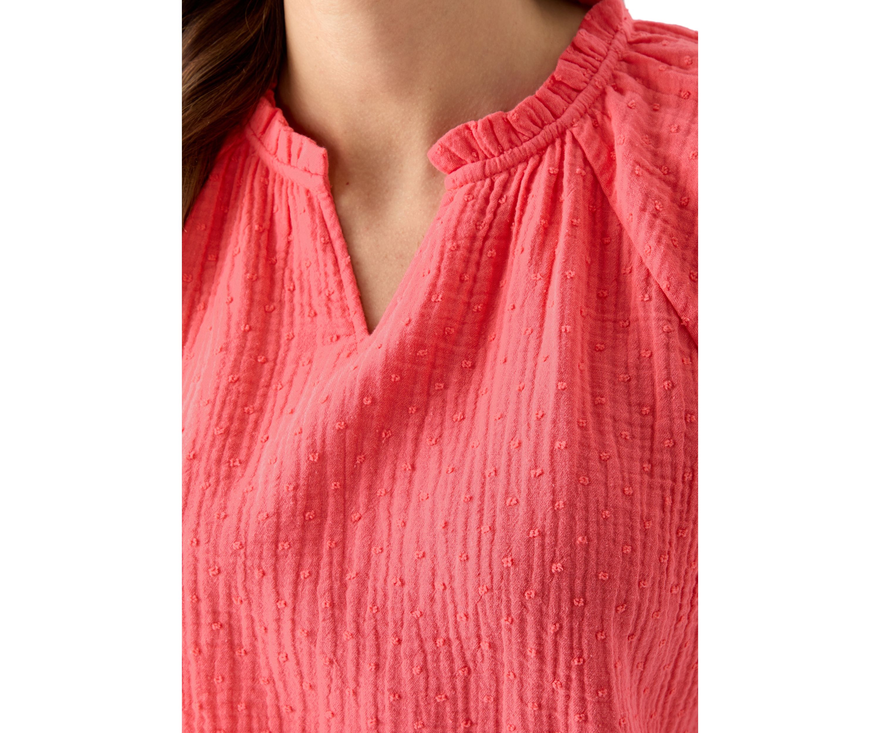 Womens Flutter Sleeve Gauze Top 