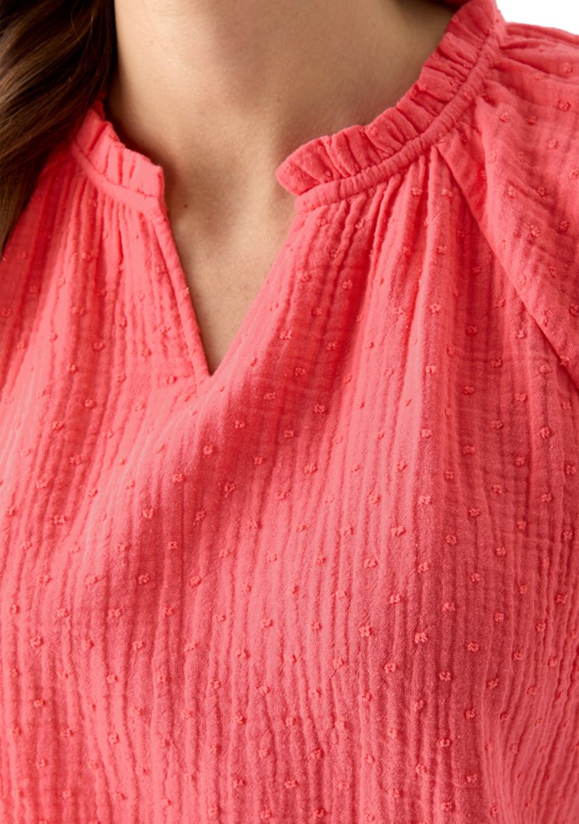 Womens Flutter Sleeve Gauze Top 