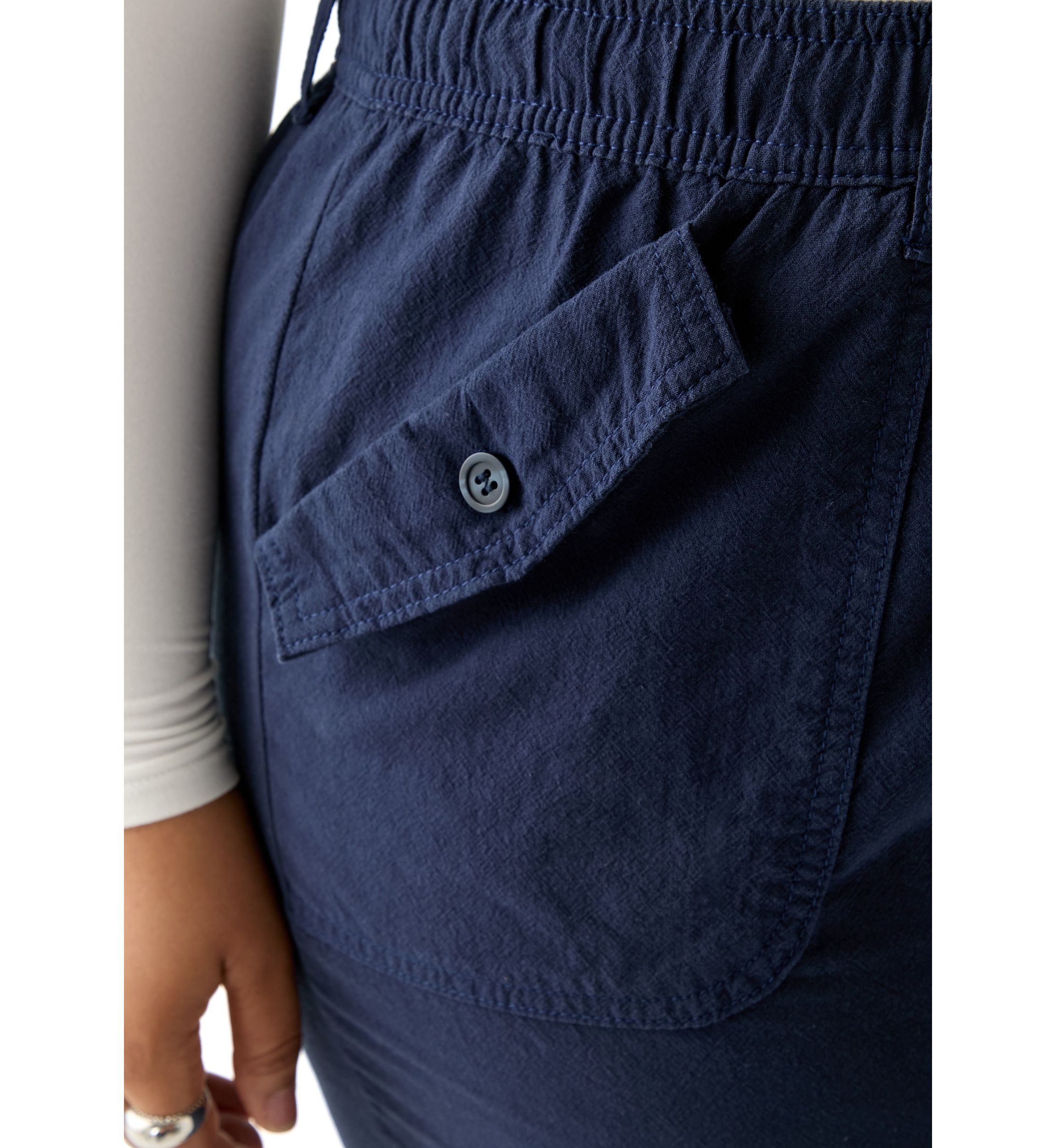 Plus Size Sheeting Capri Pants
