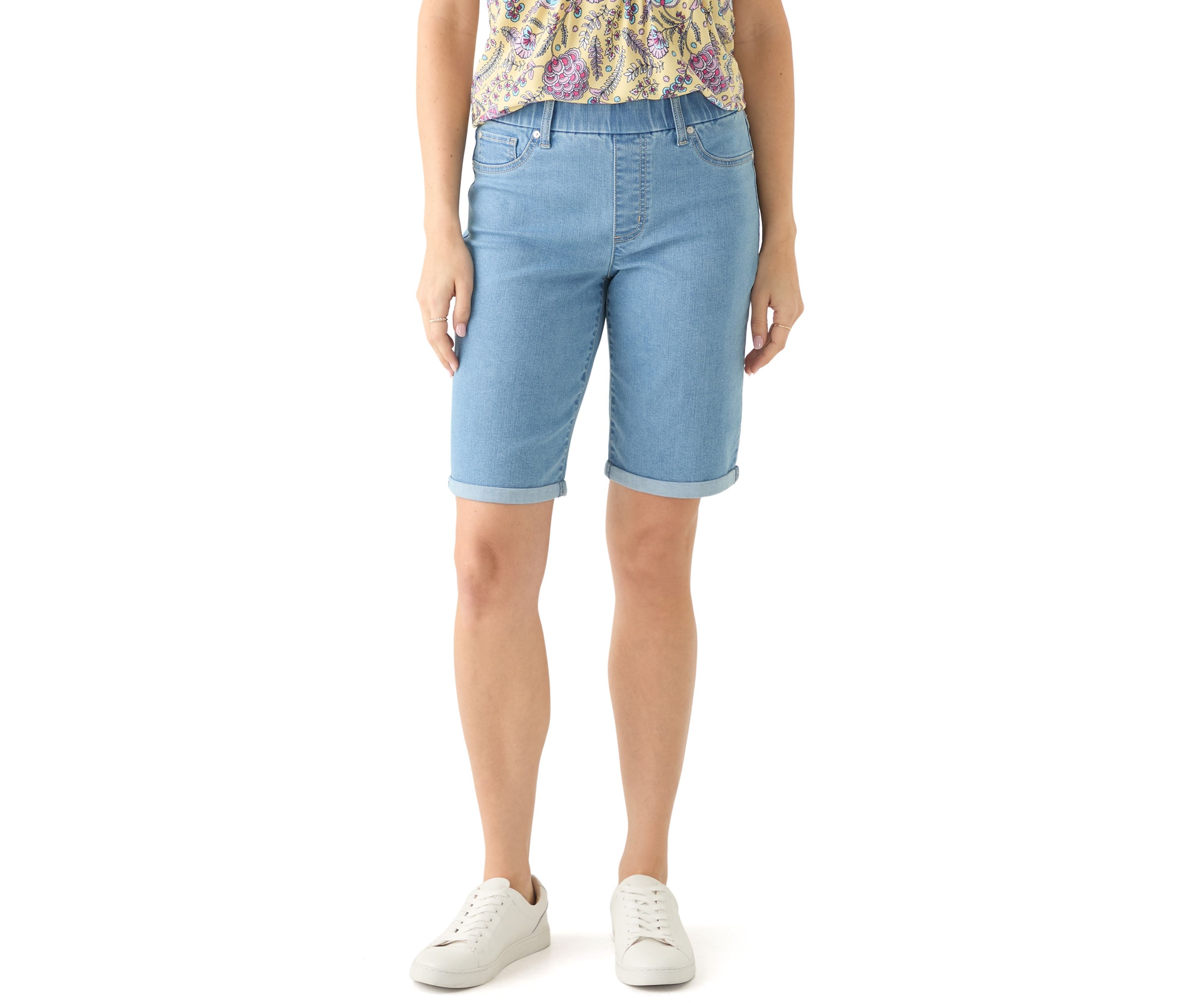 Womens High Rise Bermuda Shorts