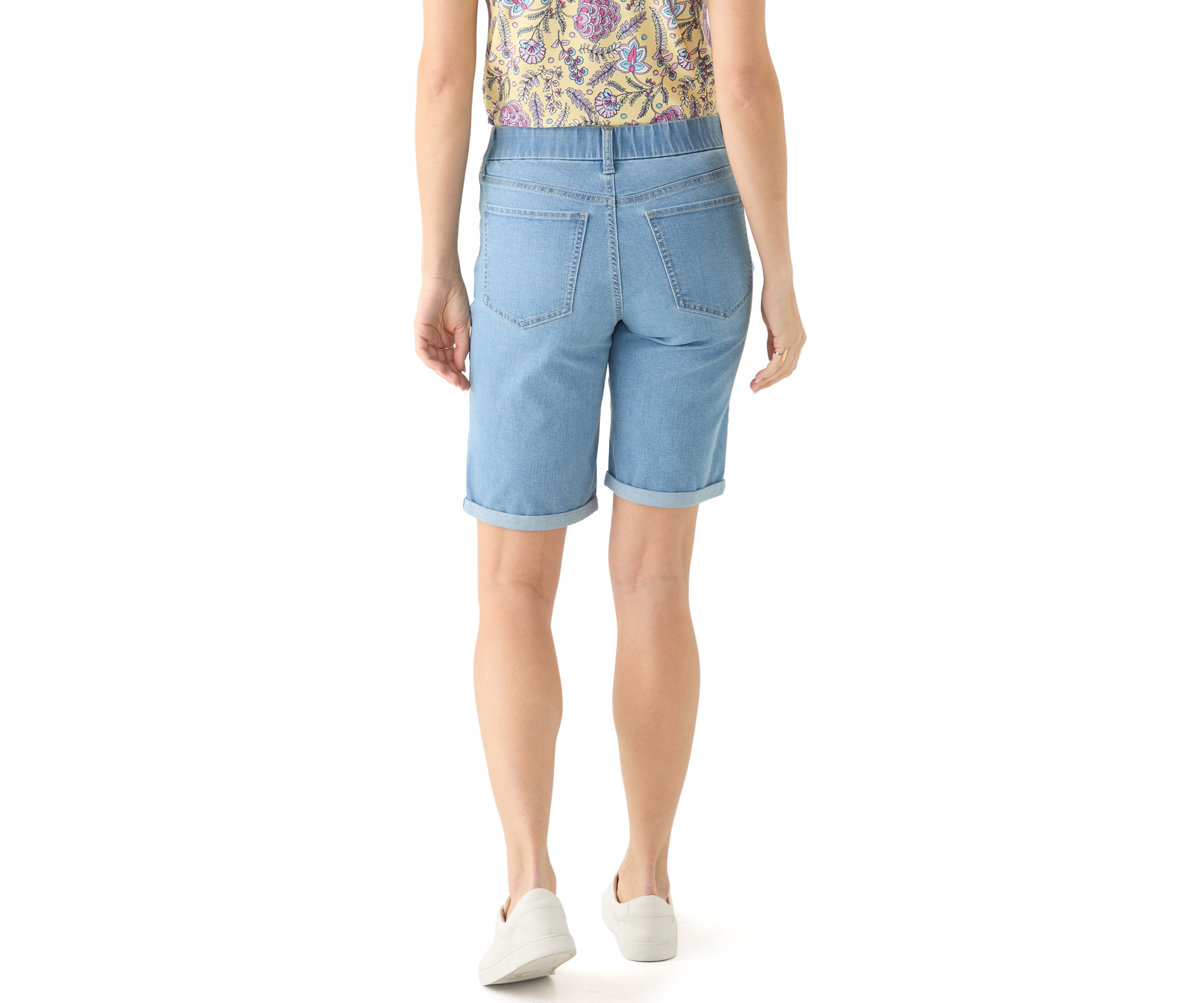 Womens High Rise Bermuda Shorts