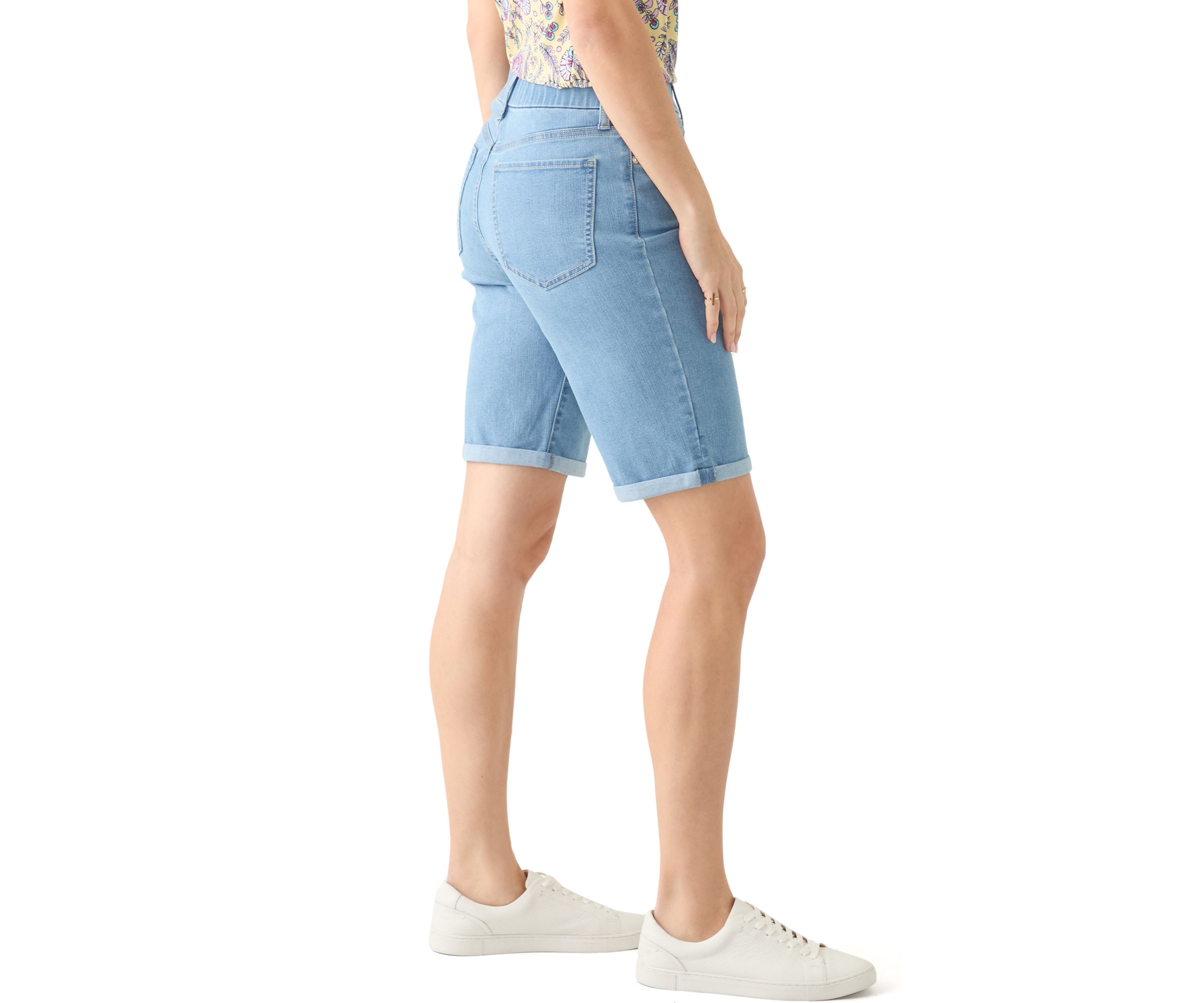 Womens High Rise Bermuda Shorts