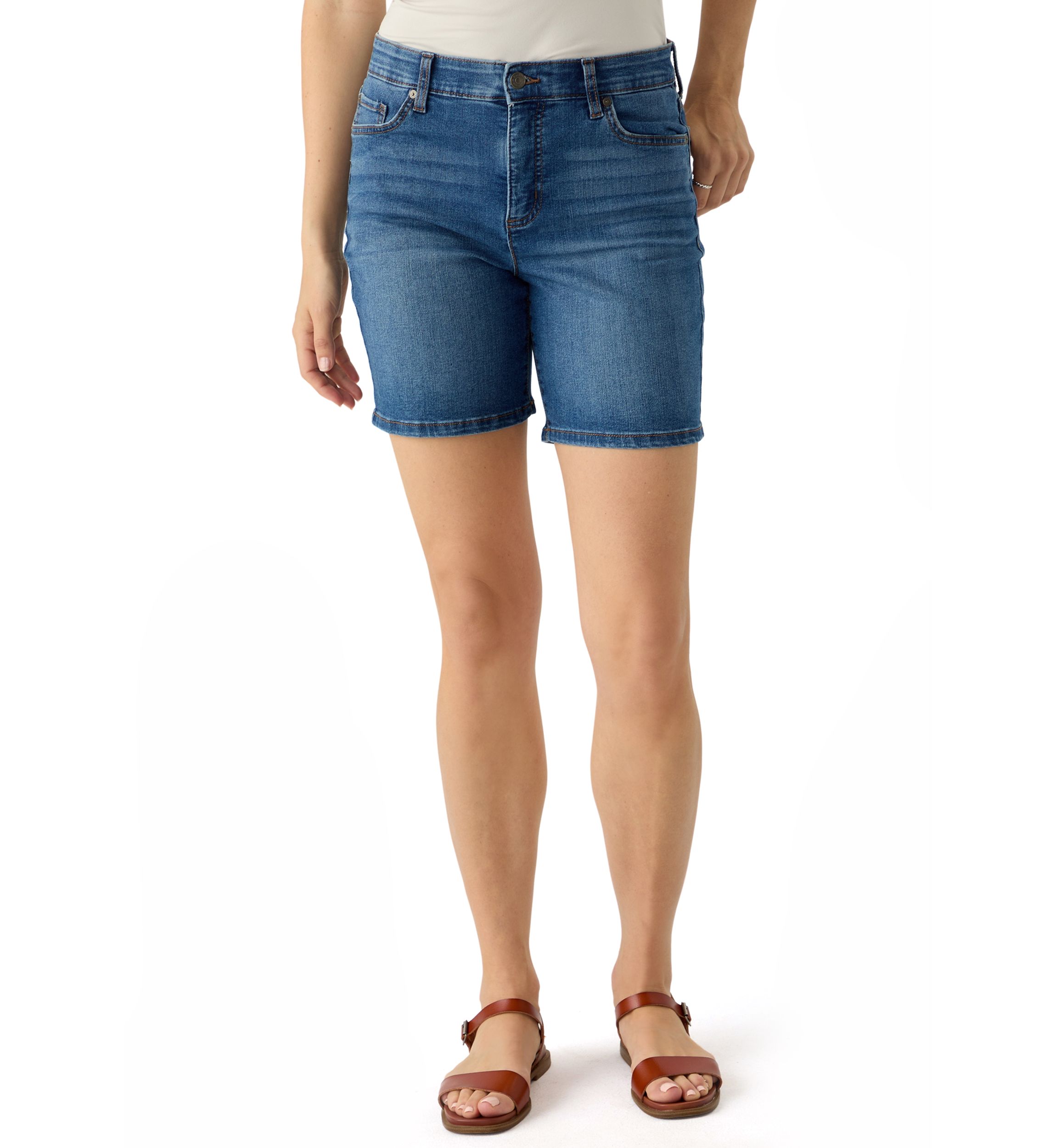 Womens 5-Pocket Denim Shorts