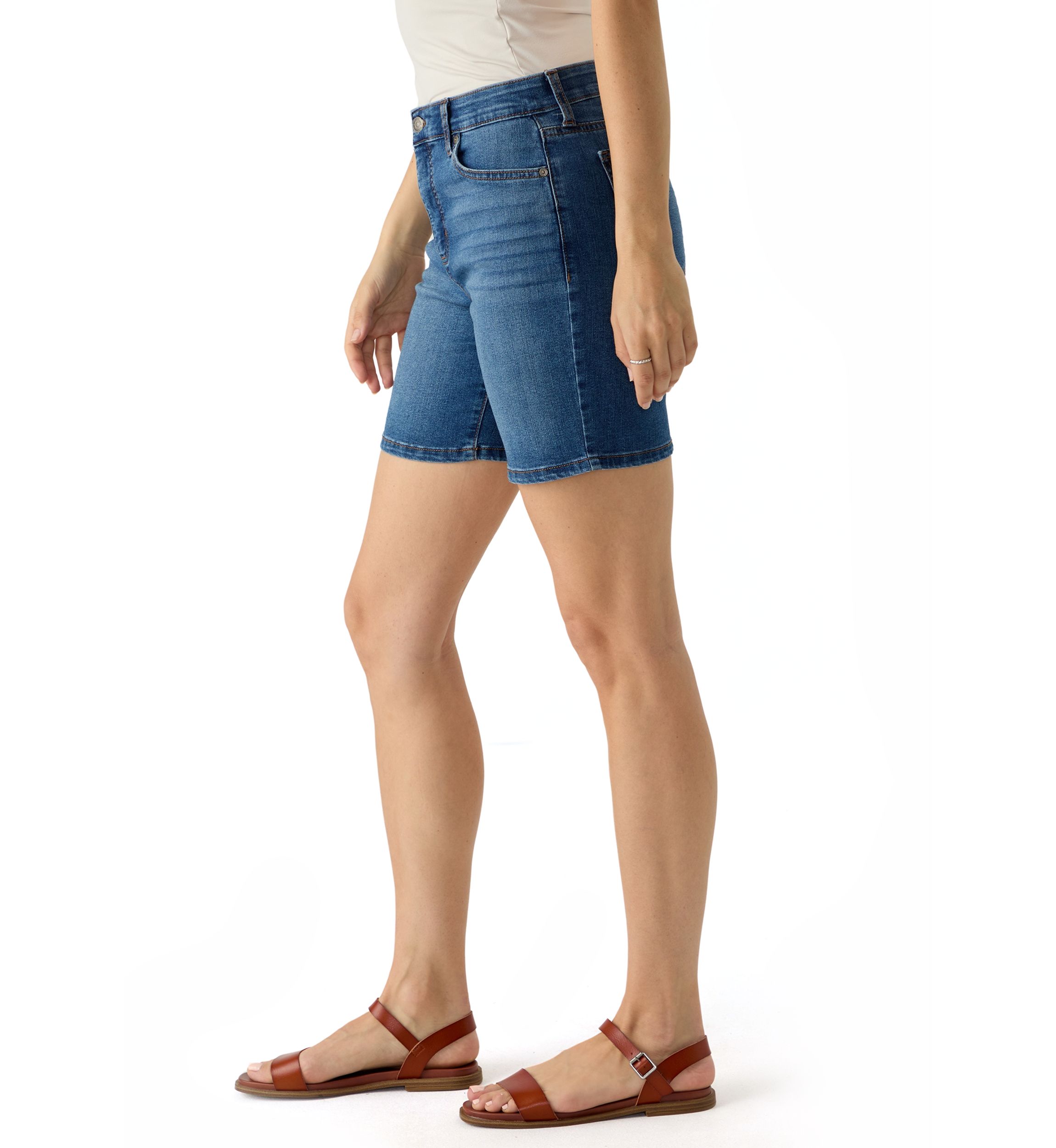 Womens 5-Pocket Denim Shorts