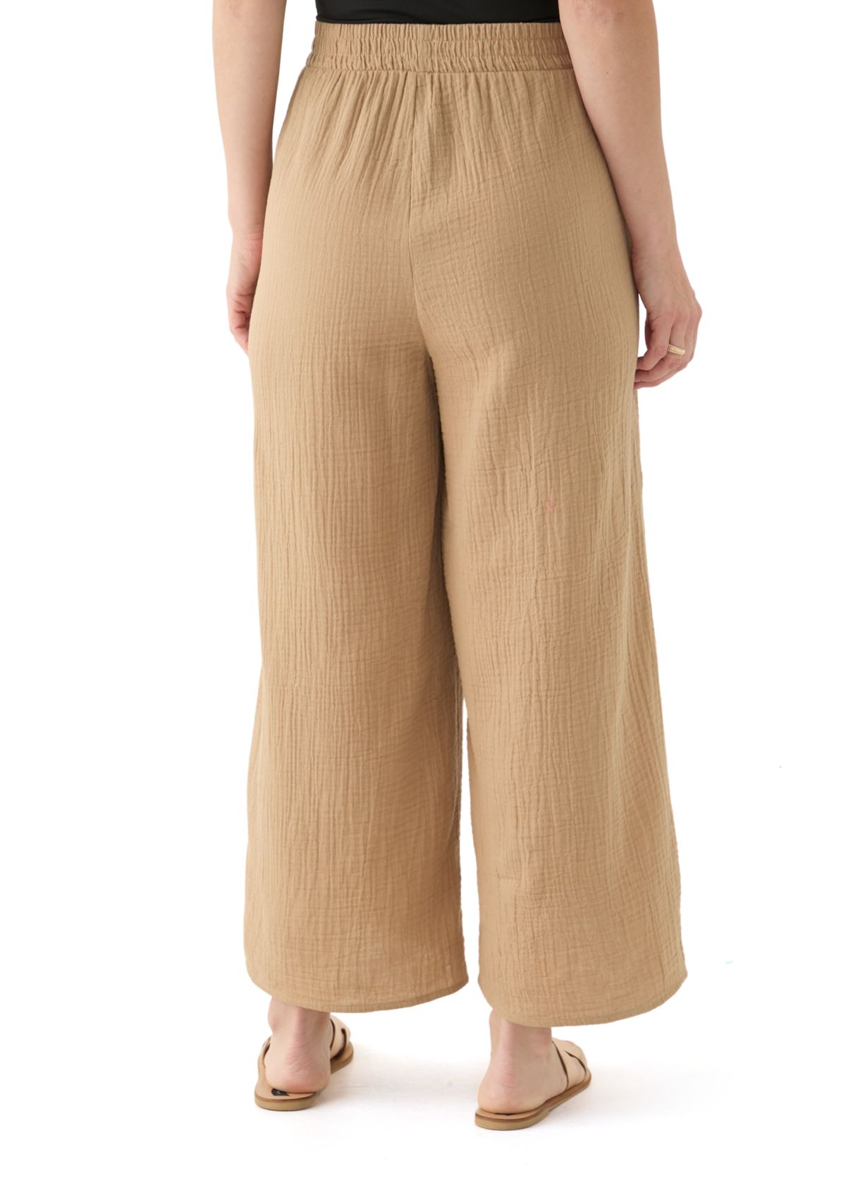 Womens Gauze Tulip Hem Pants