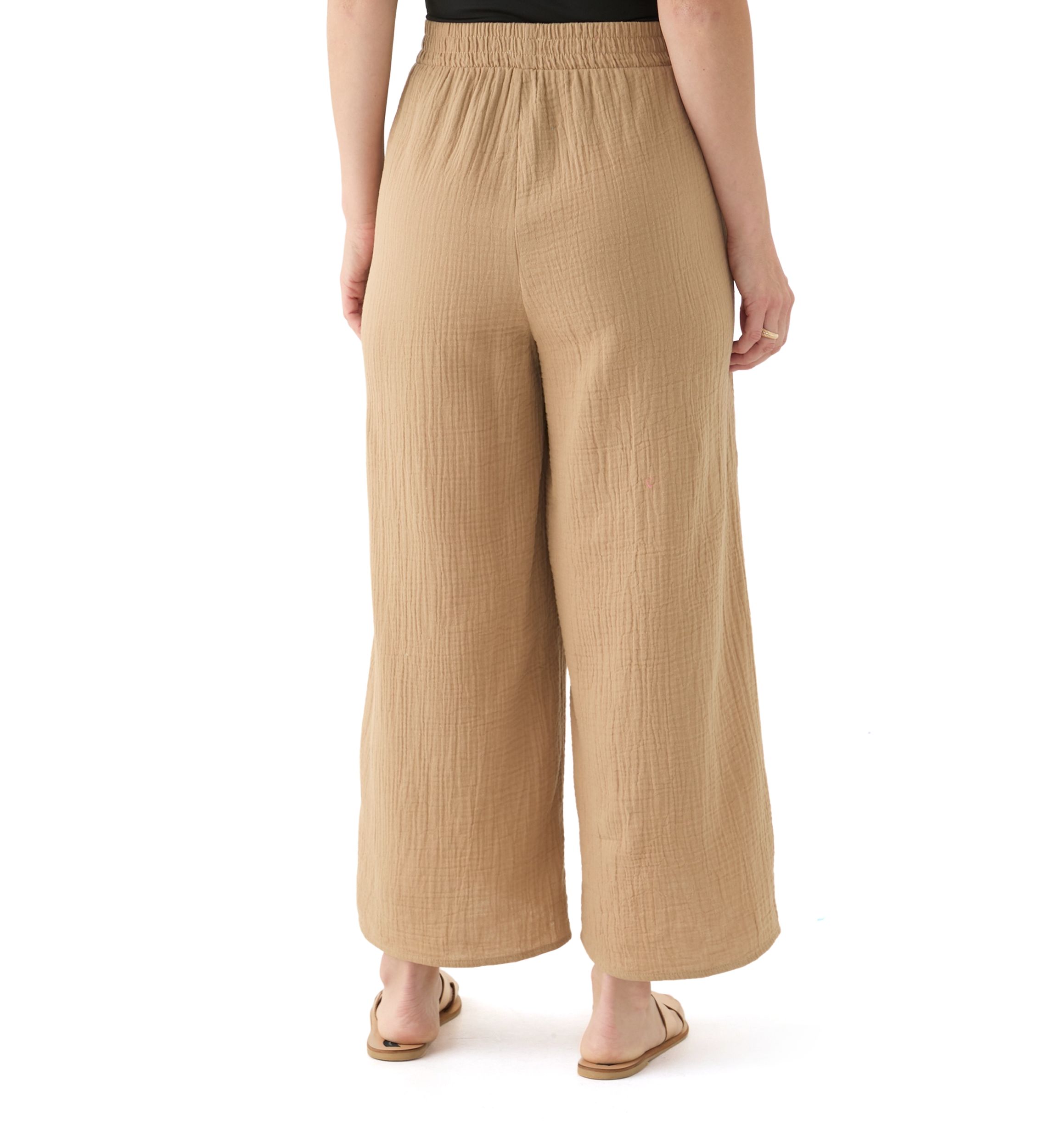 Womens Gauze Tulip Hem Pants