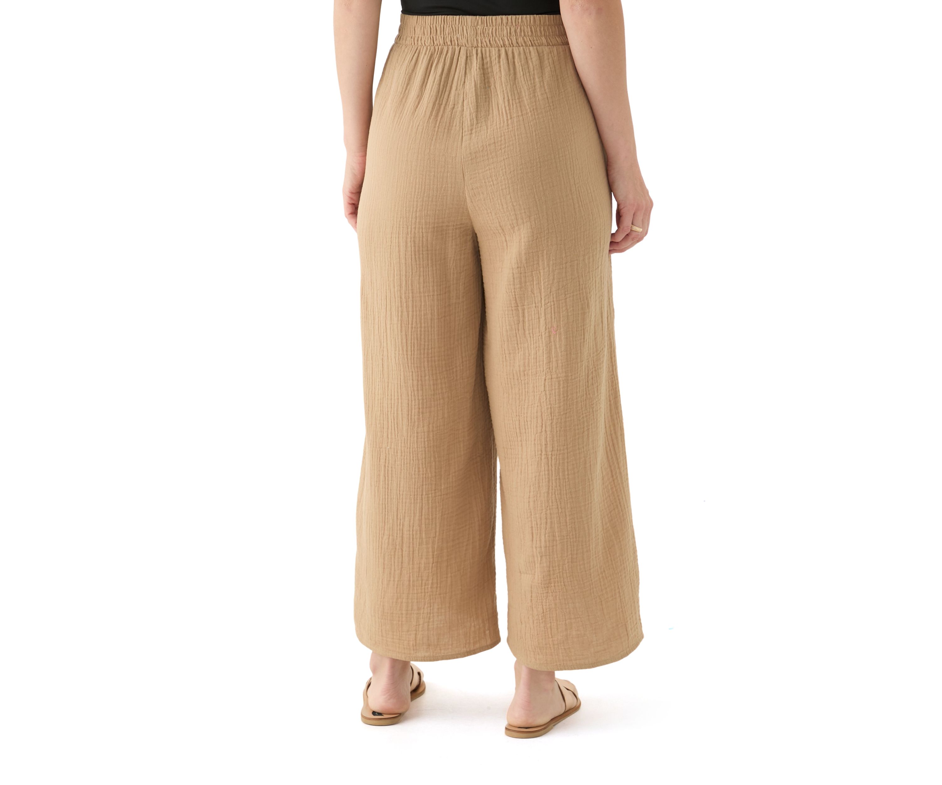 Womens Gauze Tulip Hem Pants