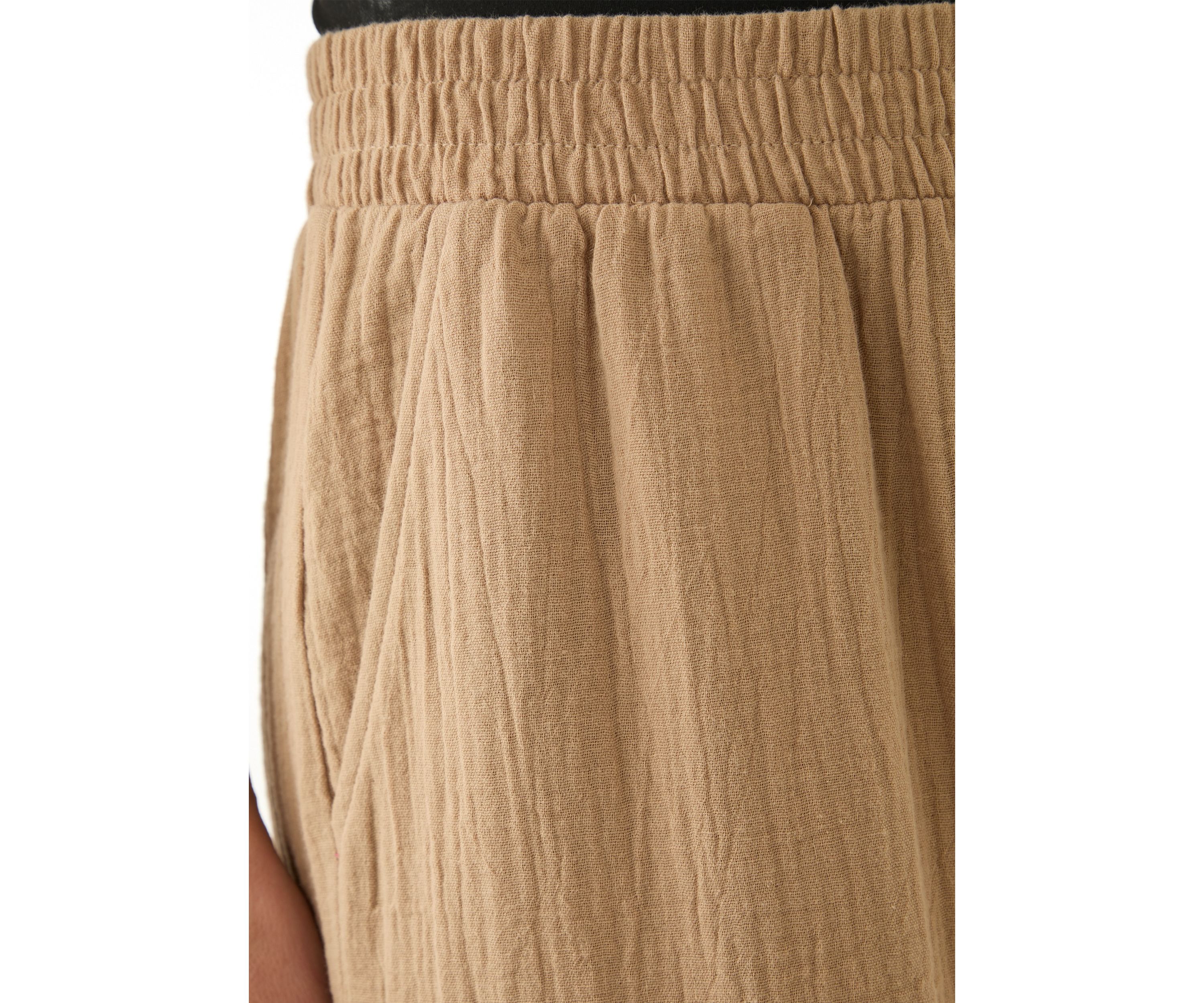 Womens Gauze Tulip Hem Pants