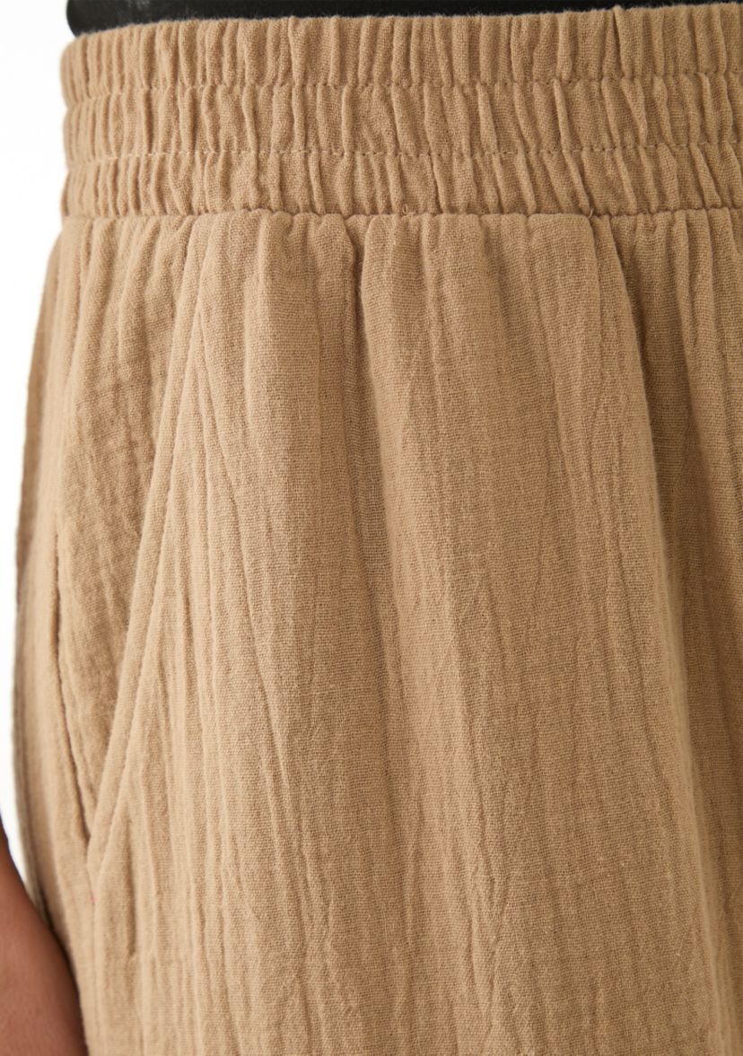 Womens Gauze Tulip Hem Pants
